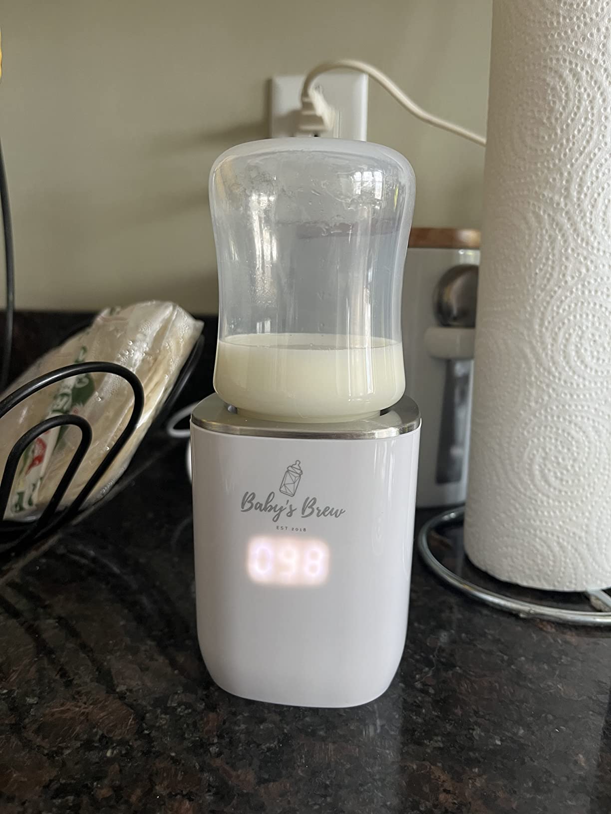Baby's Brew Superfast Baby Bottle Warmer - Portable, Travel-Friendly & Outdoor Warmer for On-The-Go Use - Warms Breast Milk, Formula & Water - BPA-Free | Only Warmer | Bottle Adapter Not Included customer photo 2