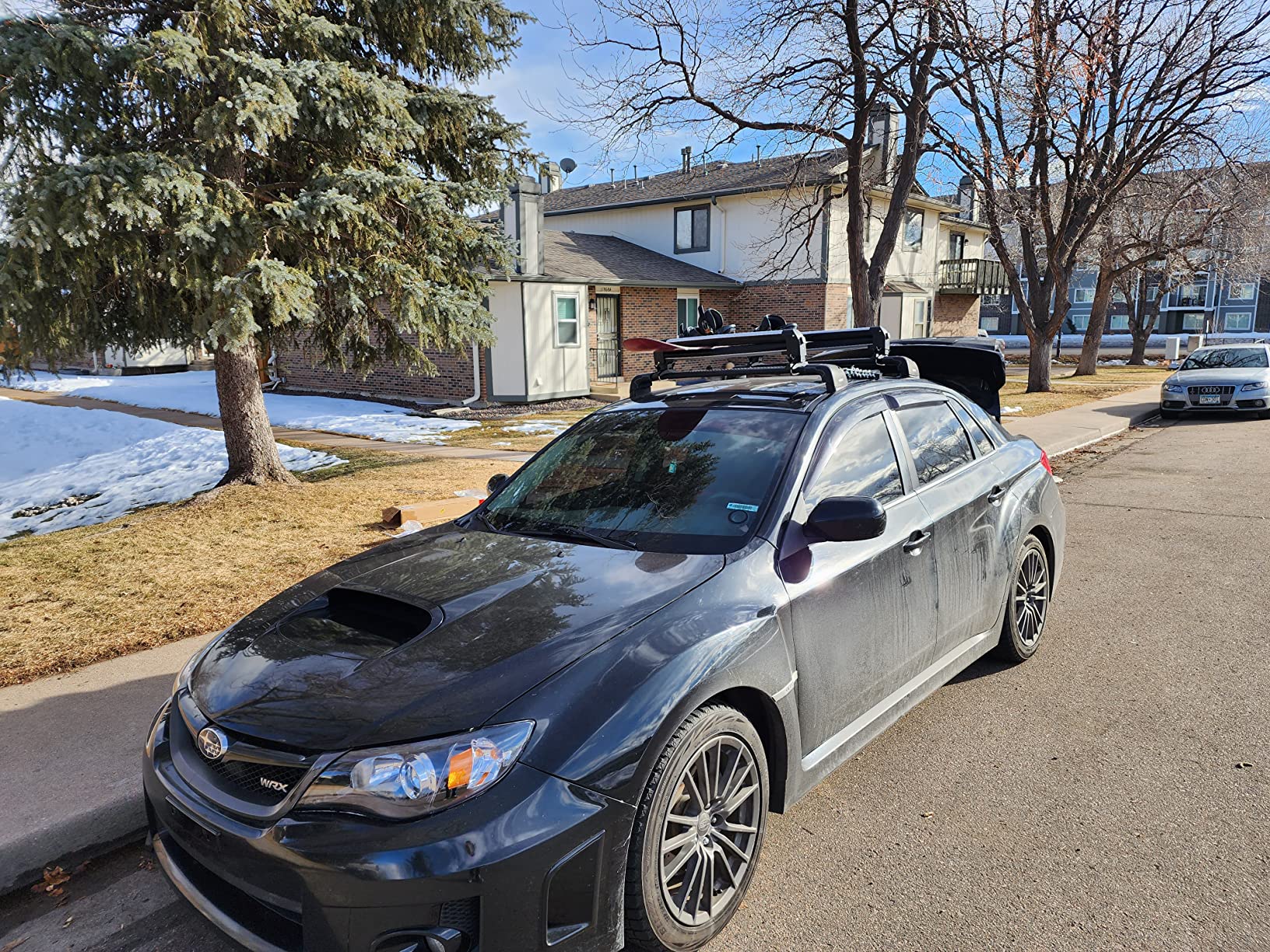 Leader Accessories Car Ski Snowboard Roof Racks, Fits Up to 6 Pairs of Skis or 4 Snowboards, 2 PCS Universal Ski Roof Rack Carriers Snowboard Top Holder, Lockable Fit Most Vehicles Equipped Cross Bars customer photo 2