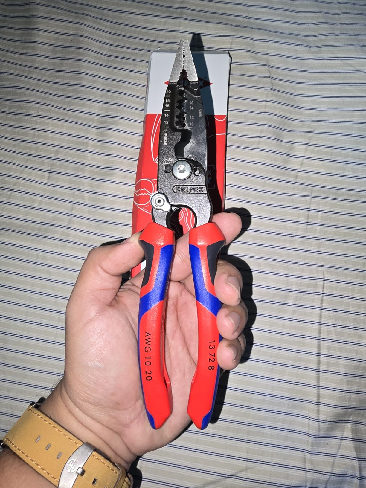 KNIPEX Tools 13 71 8 Forged Wire Stripper, 8-Inch customer photo 1