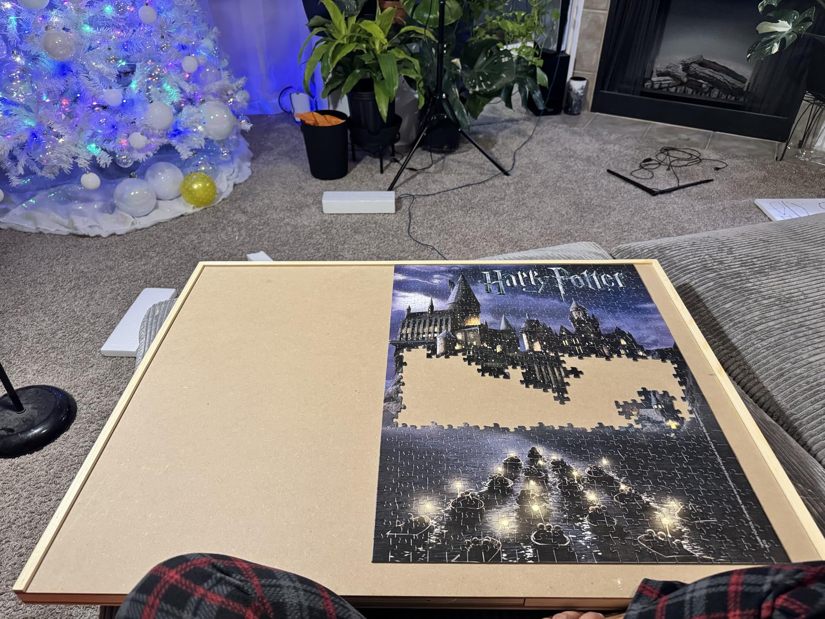 PlayVibe 1500 Piece Puzzle Board with Drawers and Cover - Jigsaw Solve Station - Portable Puzzle Table with Drawers, Tray & Accessories - Raised Edges, Outdoor Fun, Patio & Travel, Easter Gift Idea customer photo 2