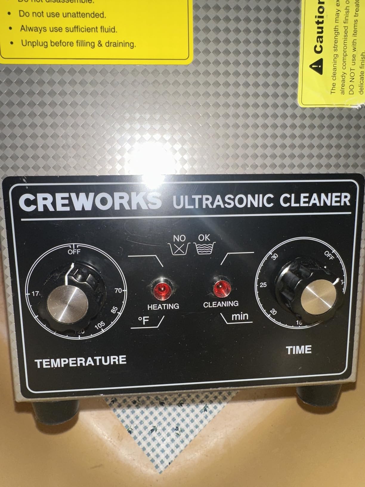 CREWORKS 15L Ultrasonic Cleaner with Knob, Total 760W Professional Industrial Auto Cleaning Machine for Carburetor Repairing Tools Parts Instrument, 40kHz Digital Sonic Cavitation Cleaner with Heater customer photo 1