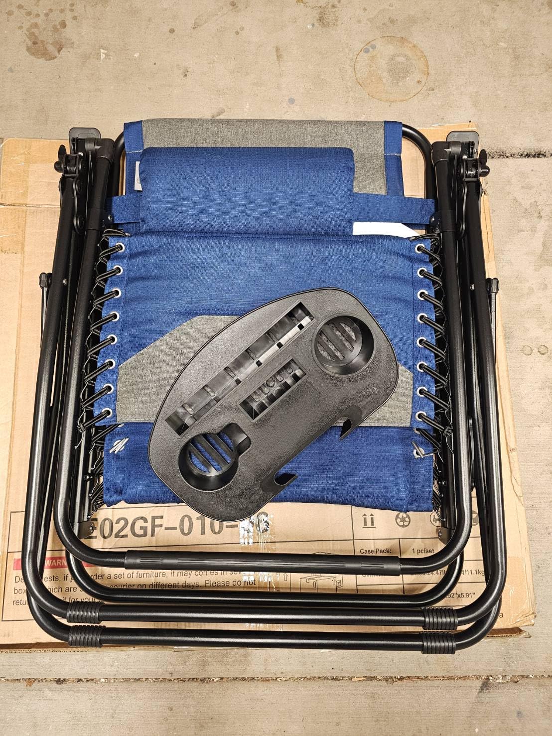 PHI VILLA XXL Oversized Padded Zero Gravity Chair, Foldable Patio Recliner, 30