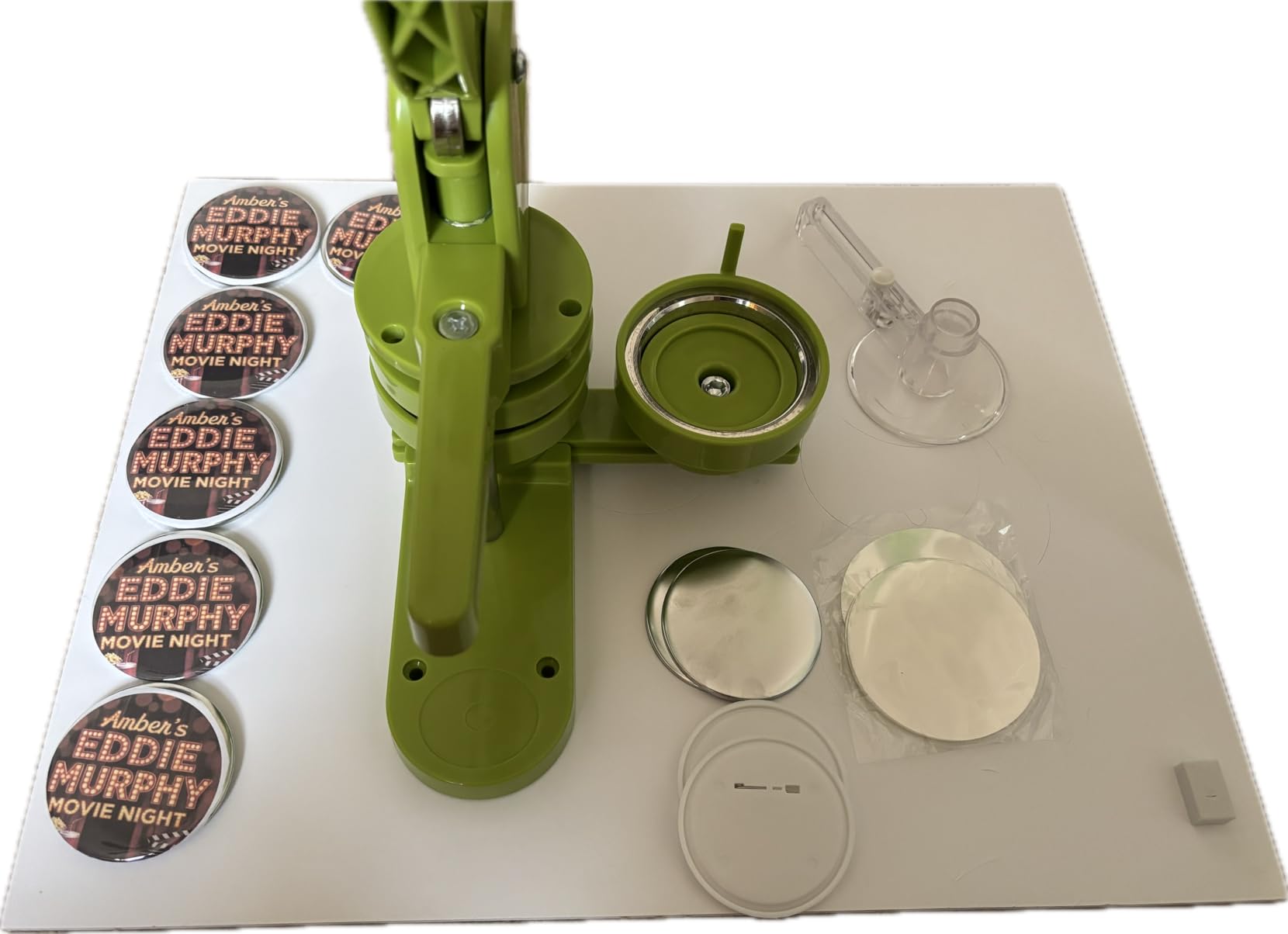 Button Maker Machine 58mm - (3rd Gen) Installation-Free 58mm(2.25in) DIY Pin Badge Button Maker Press Machine Badge Punch Press with Free 100pcs Button Parts&Pictures&Circle Cutter&Magic Book customer photo 1