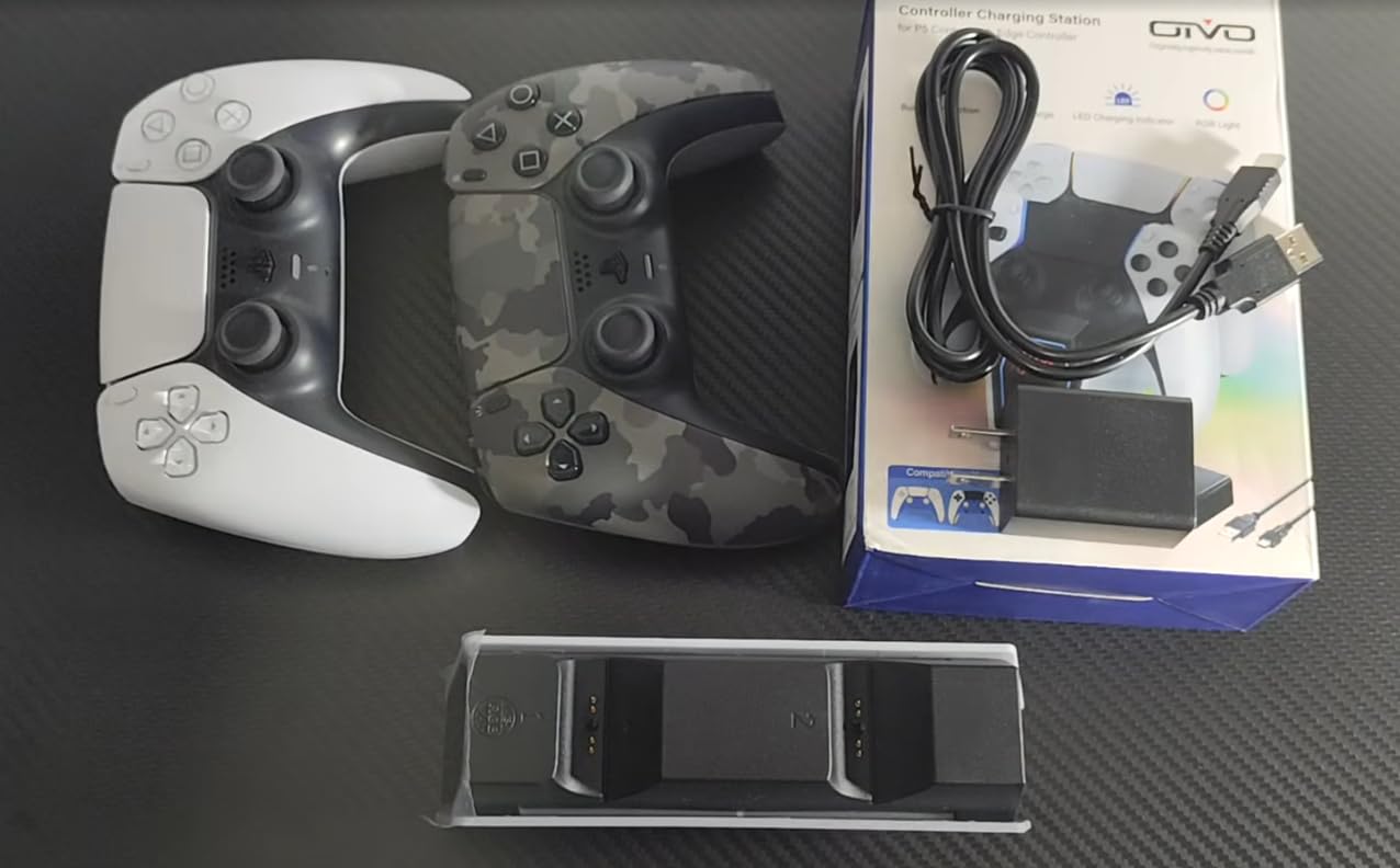 OIVO PS5 Controller Charger with Fast Charging AC Adapter, PS5 Controller Charging Station Stand for PlayStation 5, Docking Station Replacement for PS 5 Accessories Kits customer photo 2