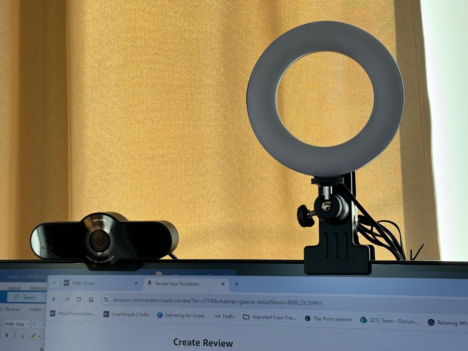 Video Conference Lighting Kit, Ring Light for Monitor Clip On,for Remote Working, Distance Learning,Zoom Call, Self Broadcasting and Live Streaming, Computer Laptop Video Conferencing customer photo 1