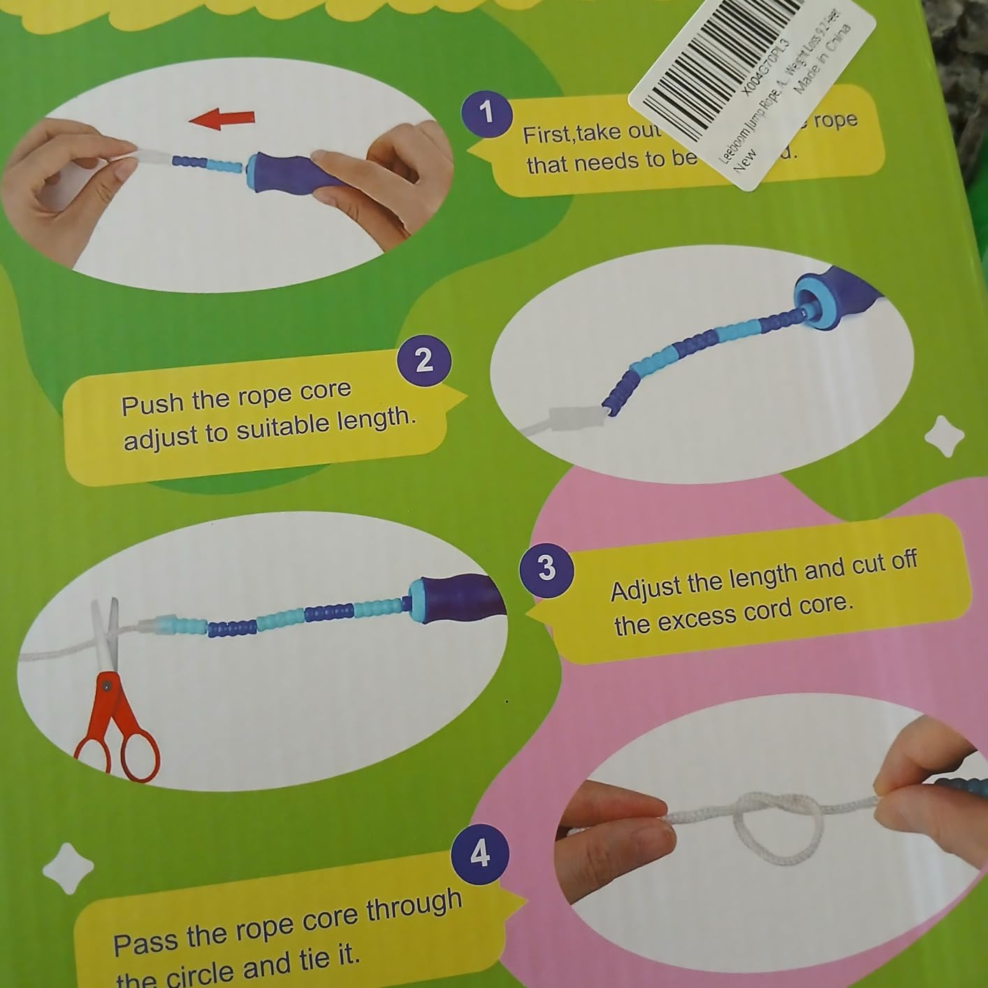 Leeboom Jump Rope, Adjustable Length Tangle-Free Segmented Soft Beaded Skipping Rope, Fitness Jump Rope for Kids, Man, and Women Weight Loss 9.2 Feet customer photo 1