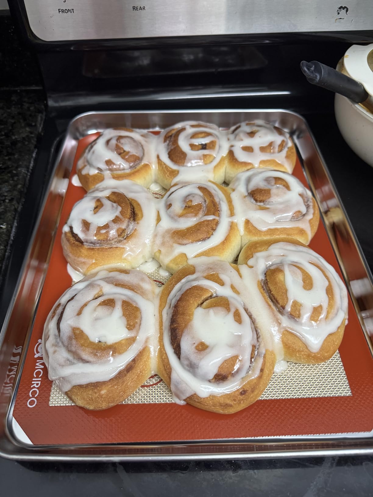 Stainless Steel Baking Sheet Tray Cooling Rack with Silicone Baking Mat Set, Cookie Pan with Cooling Rack, Set of 9 (3 Sheets + 3 Racks + 3 Mats), 10/12/16 Inch, Easy Clean customer photo 1