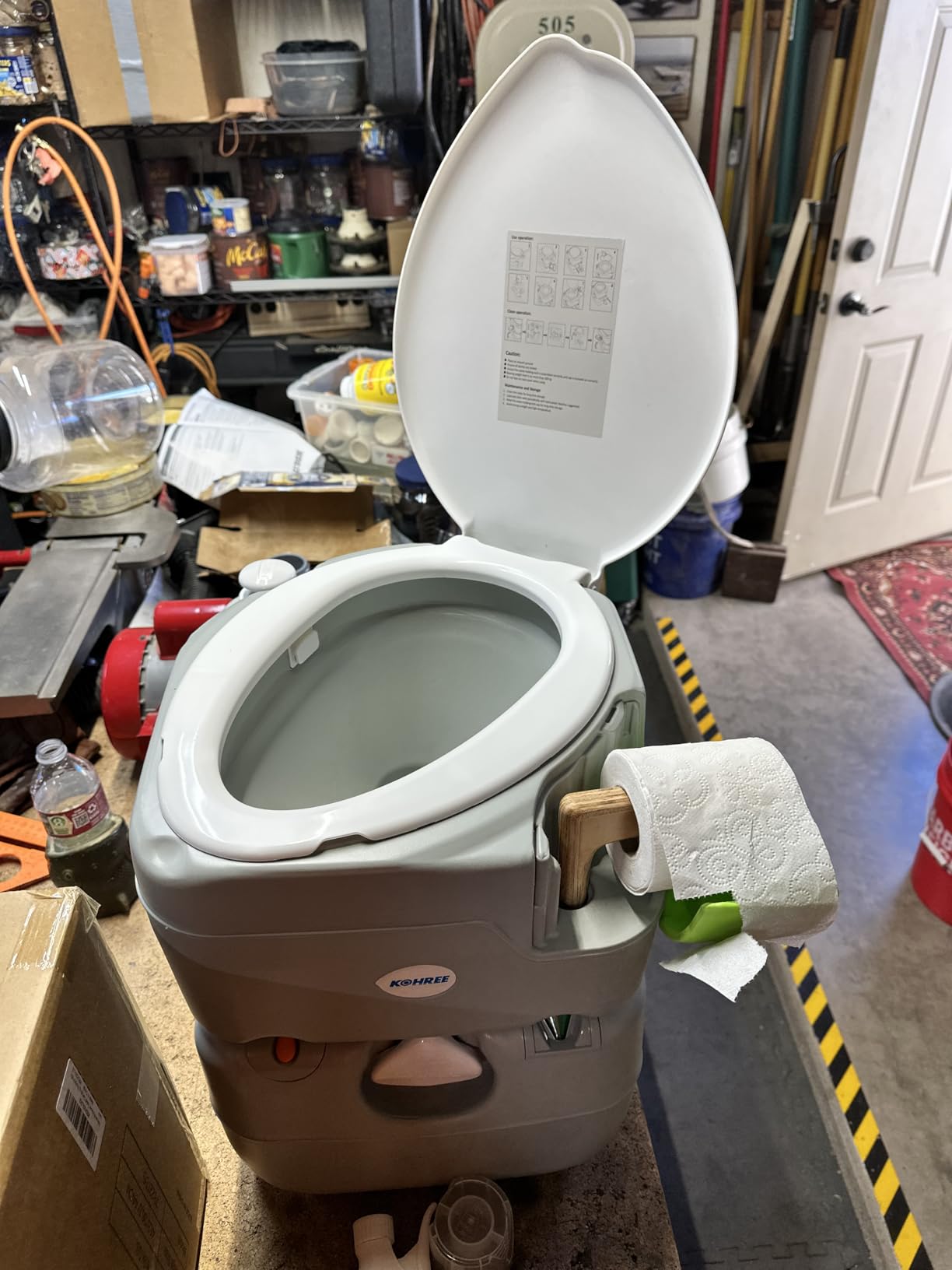 Kohree Portable RV Toilet, Camping Toilet Porta Potty, 5.8 Gallon Detachable Waste Tank, Indoor Outdoor Leak-Proof Toilet with Level Indicator, for Adults Home Use, RV Travel, Boat and Trips customer photo 2