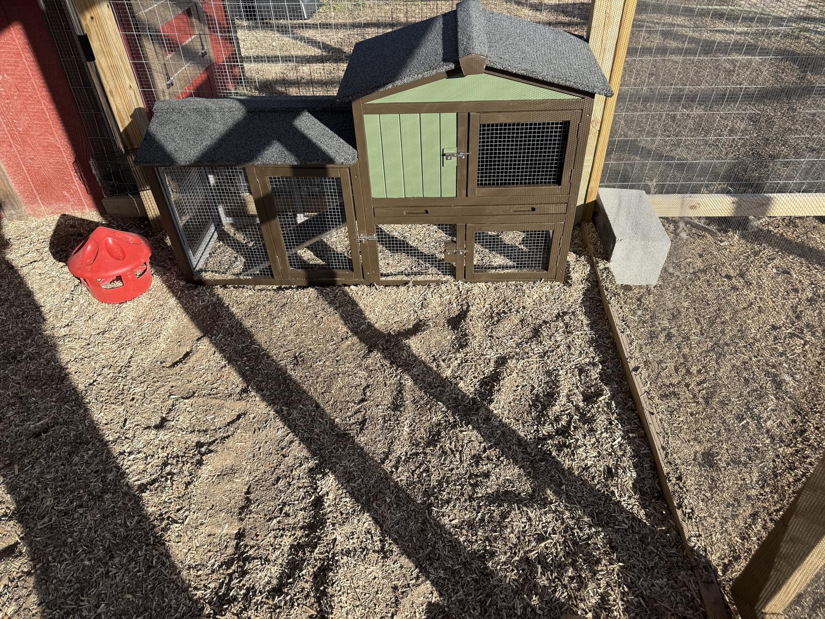 Aivituvin Rabbit Hutch Indoor Bunny Cage Outdoor House with Deeper Leakproof Plastic Tray (Grey02-Two Sets) customer photo 1