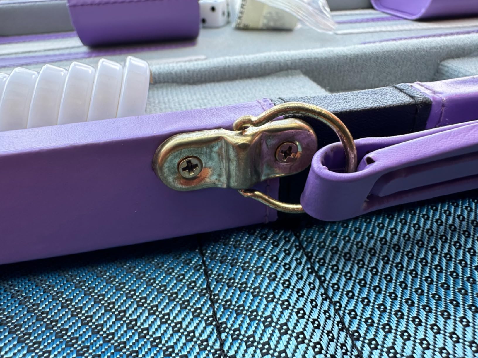 Premium Backgammon 15 Inches Medium Brown - Backgammon Sets for Adults and Kids - Leatherette Back Gammon Board Game Set - Travel Backgammon Set Board Encased with Accessories customer photo 1