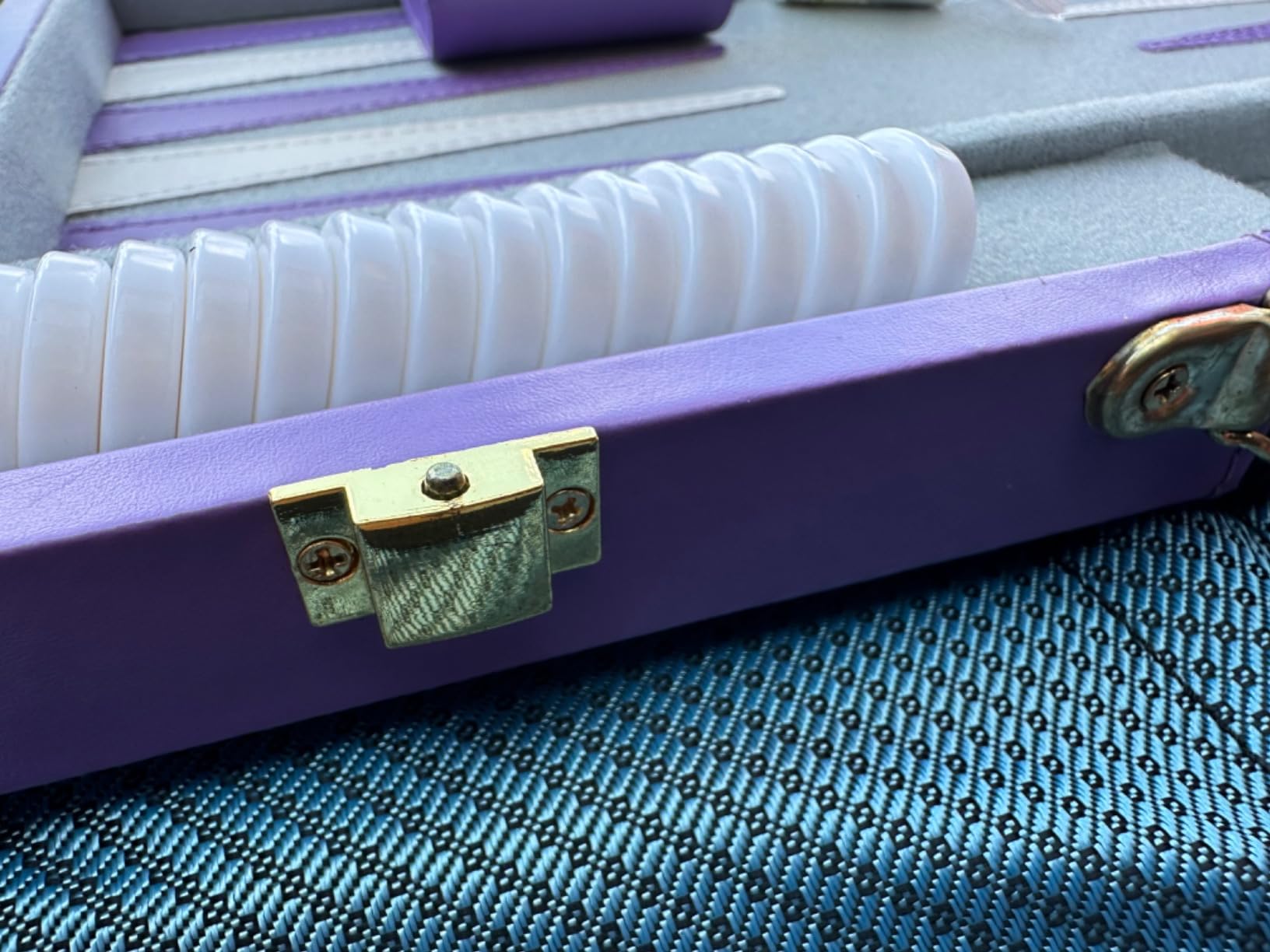 Premium Backgammon 15 Inches Medium Brown - Backgammon Sets for Adults and Kids - Leatherette Back Gammon Board Game Set - Travel Backgammon Set Board Encased with Accessories customer photo 2