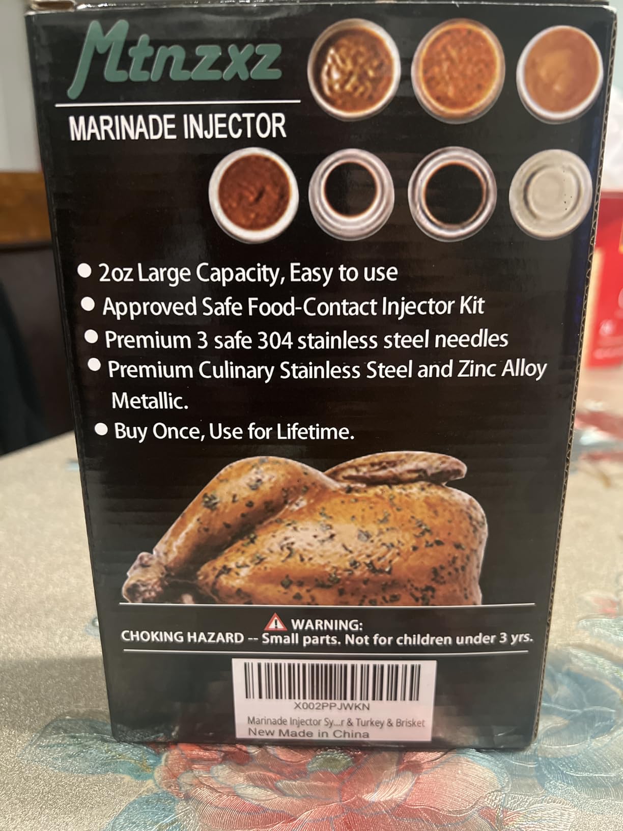 Marinade Injector Syringe Kit & Brush Set, Stainless Steel Meat Injector with 3 Professional Needles, 2-oz Large Capacity, Creates Tender Meat & Poultry Flavor, for BBQ Grill Smoker & Turkey & Brisket customer photo 2