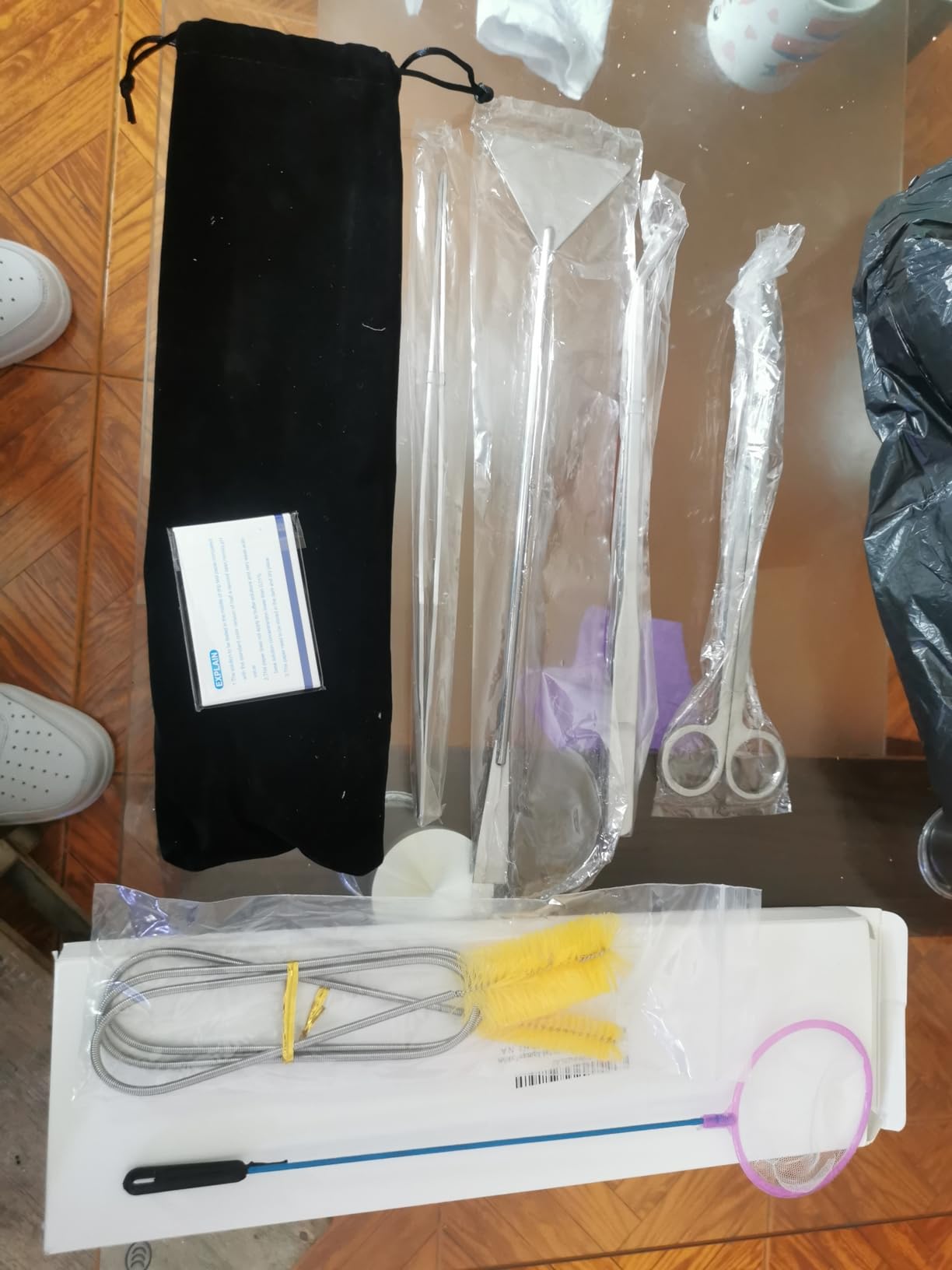 7 in 1 Aquarium Aquascaping Tools Kits,Stainless Steel Aquarium Plant Tools Tweezers Scissors Scrapers for Aquarium Tank Clean Fish Tank Aquascape Tools Sets customer photo 1