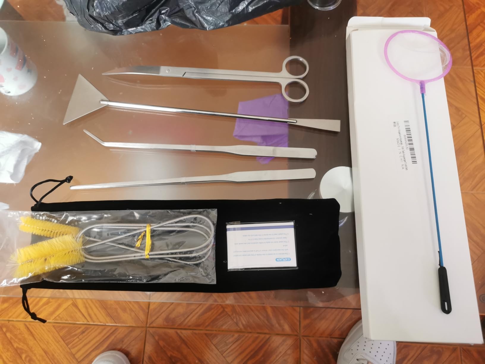 7 in 1 Aquarium Aquascaping Tools Kits,Stainless Steel Aquarium Plant Tools Tweezers Scissors Scrapers for Aquarium Tank Clean Fish Tank Aquascape Tools Sets customer photo 2