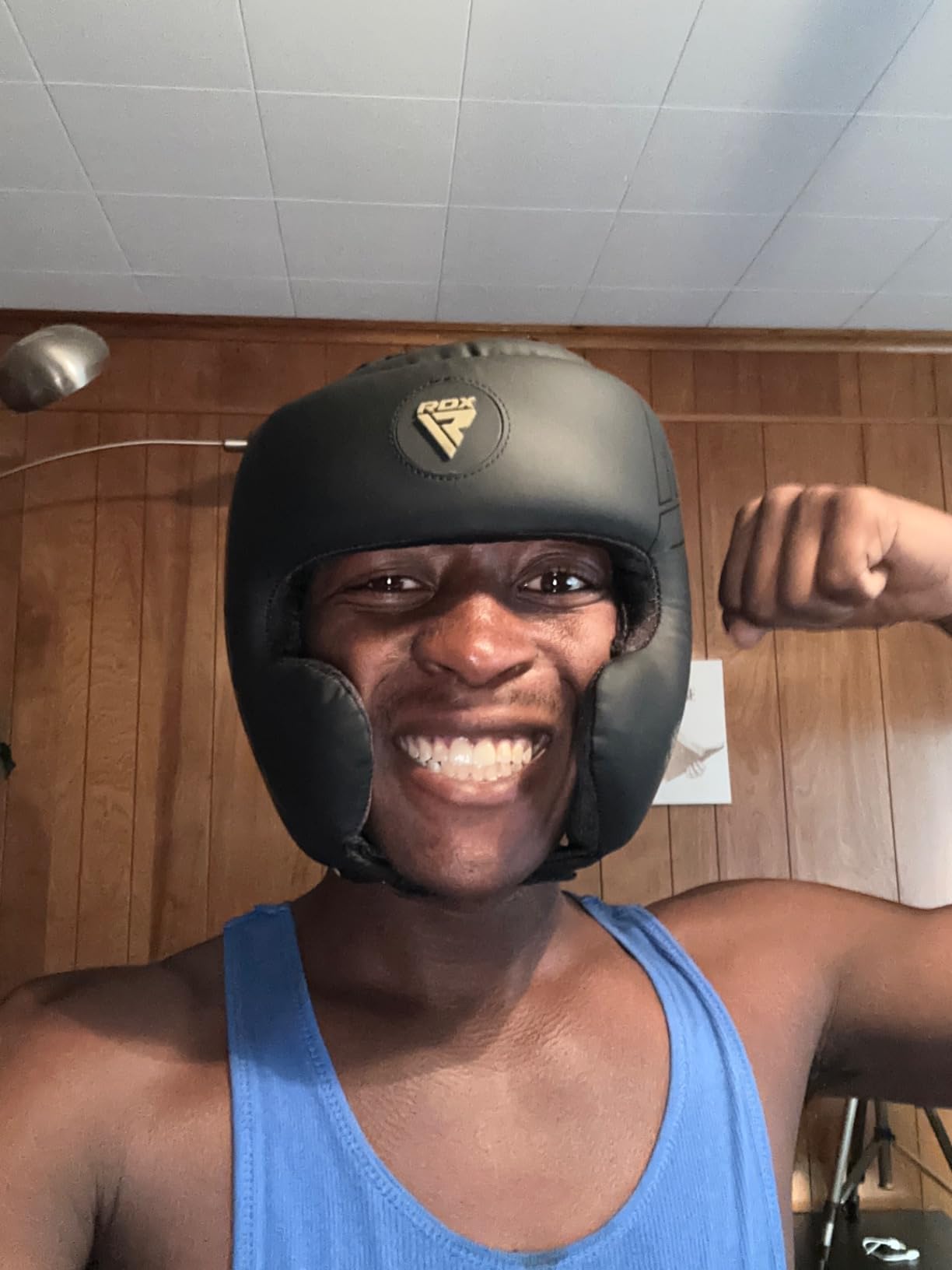 RDX Boxing Headgear, MMA Training, Adjustable Padded Kara,Muay Thai Headgear, Kickboxing, Sparring, Martial Arts, Karate, Taekwondo Helmet customer photo 2