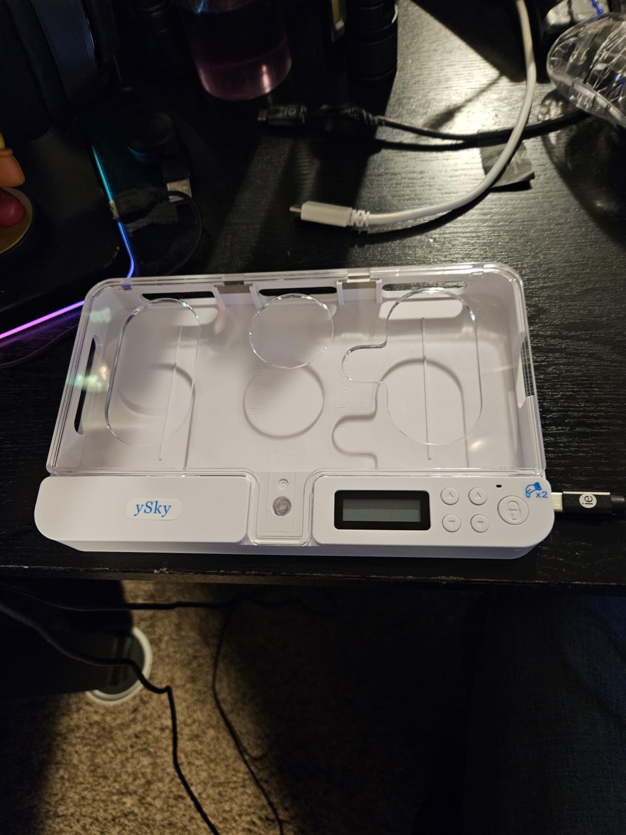 ySky Portable Phone Lock Box with Timer for iPhone and Android Phones, Self-Control Timed Phone Jail Locker to Help Kids,Students, Adults Focus Back, Unplug from Phones Boost Your Mental Wellness customer photo 1