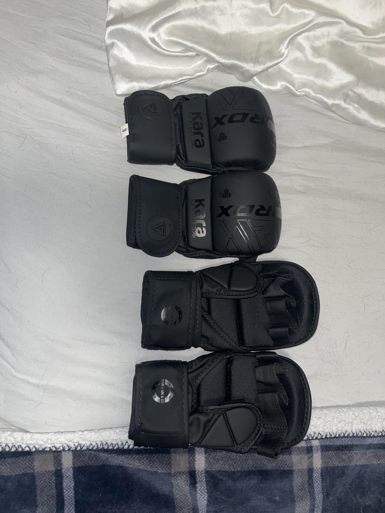 RDX MMA Gloves Sparring Grappling, Hybrid Open Palm Martial Arts Mitts Men Women, Maya Hide Leather Wrist Support, Cage Fighting Combat Sports Boxing Glove Training, Muay Thai, Punching Bag Kickboxing customer photo 1