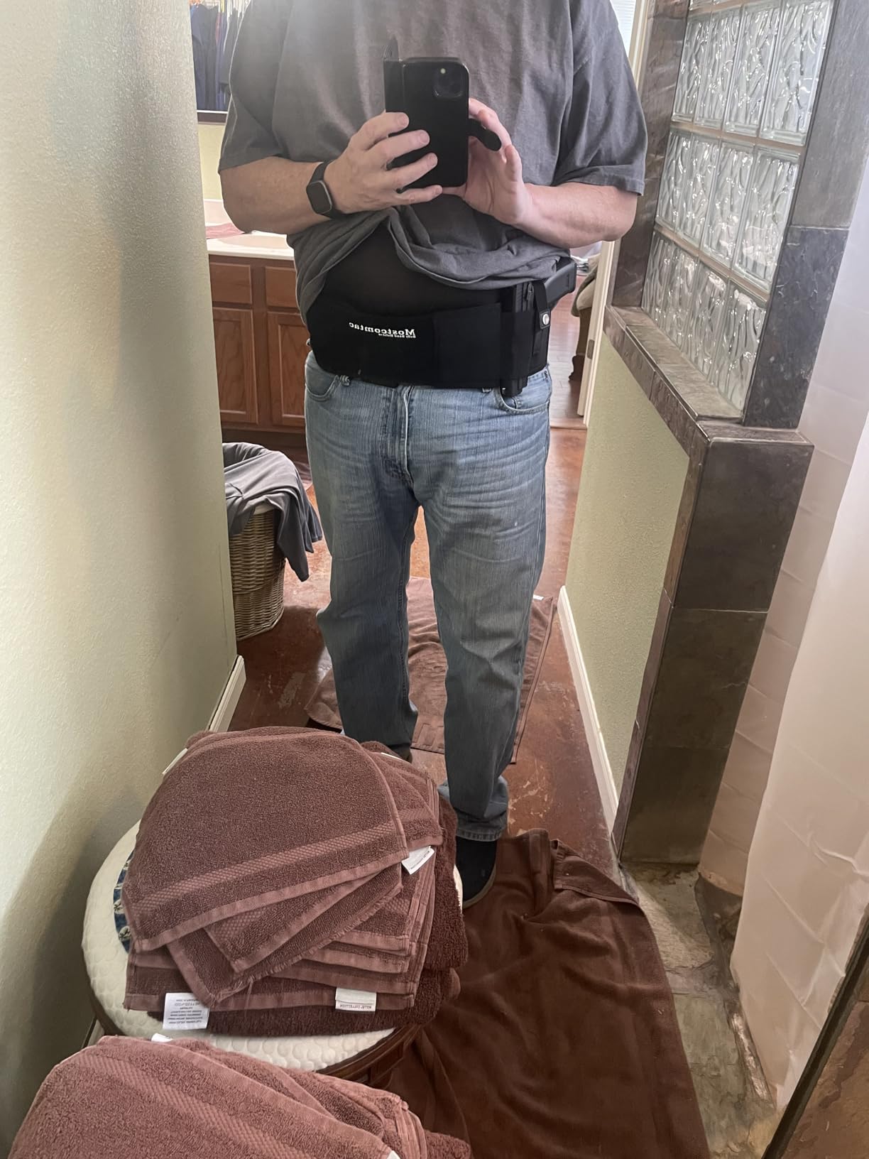 Belly Band Holster for Men & Women - Comfortable Carry Gun Holster for 9MM and 380 with Breathable Neoprene customer photo 1