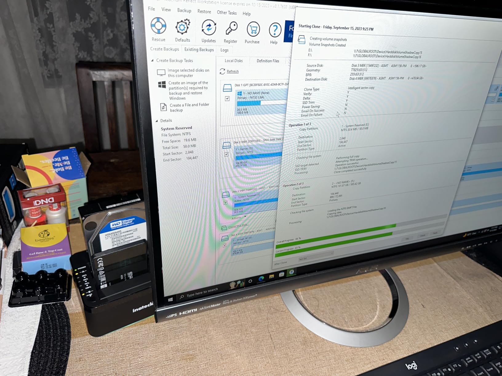 Inateck RGB SATA to USB 3.0 Hard Drive Docking Station with Offline Clone, for 2.5 and 3.5 Inch HDDs and SSDs, UASP Supported, Black SA02003 customer photo 2