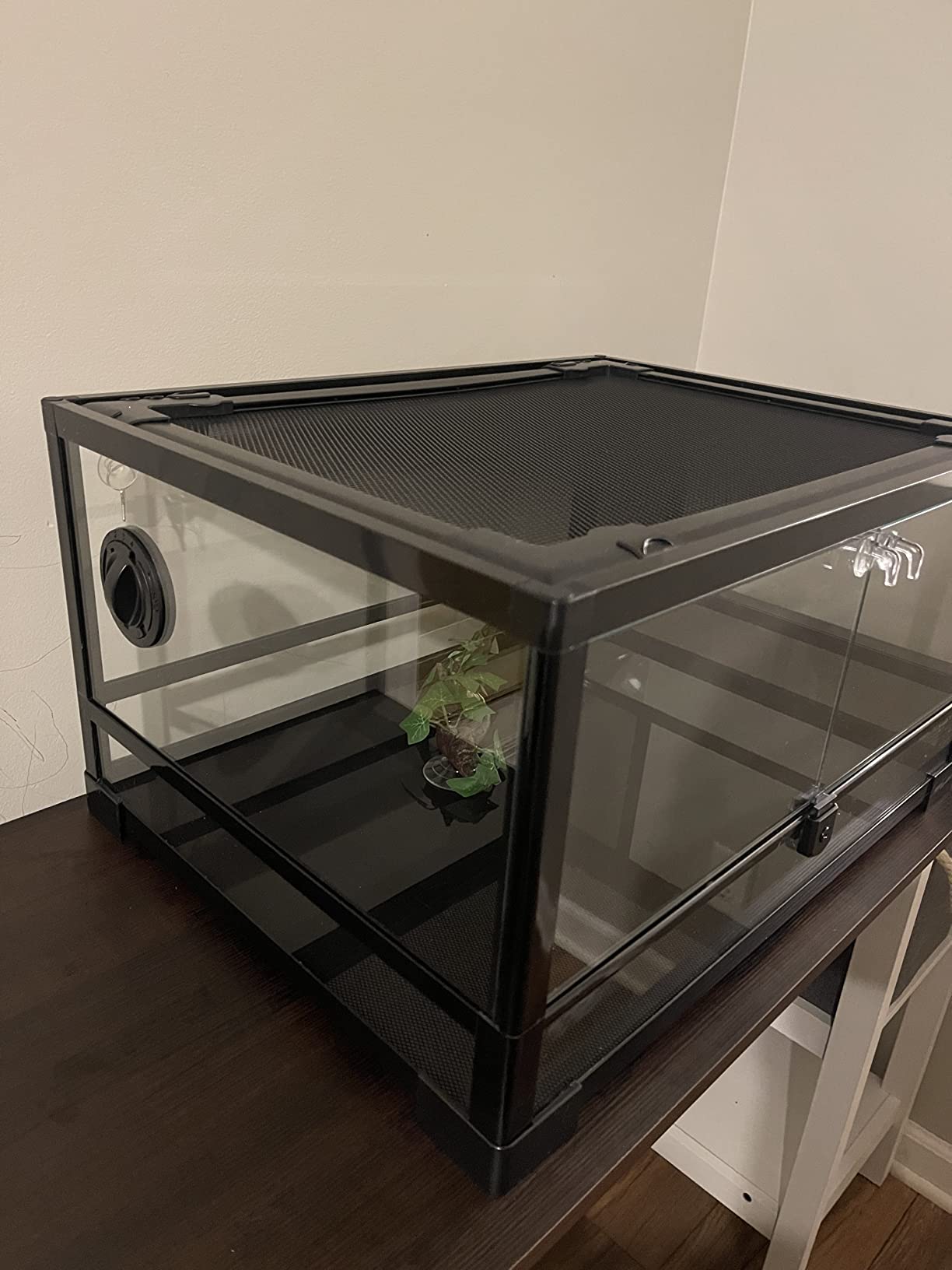 REPTI ZOO Full Glass 20 Gallon Reptile Tank, Front Opening Reptile Terrarium 24