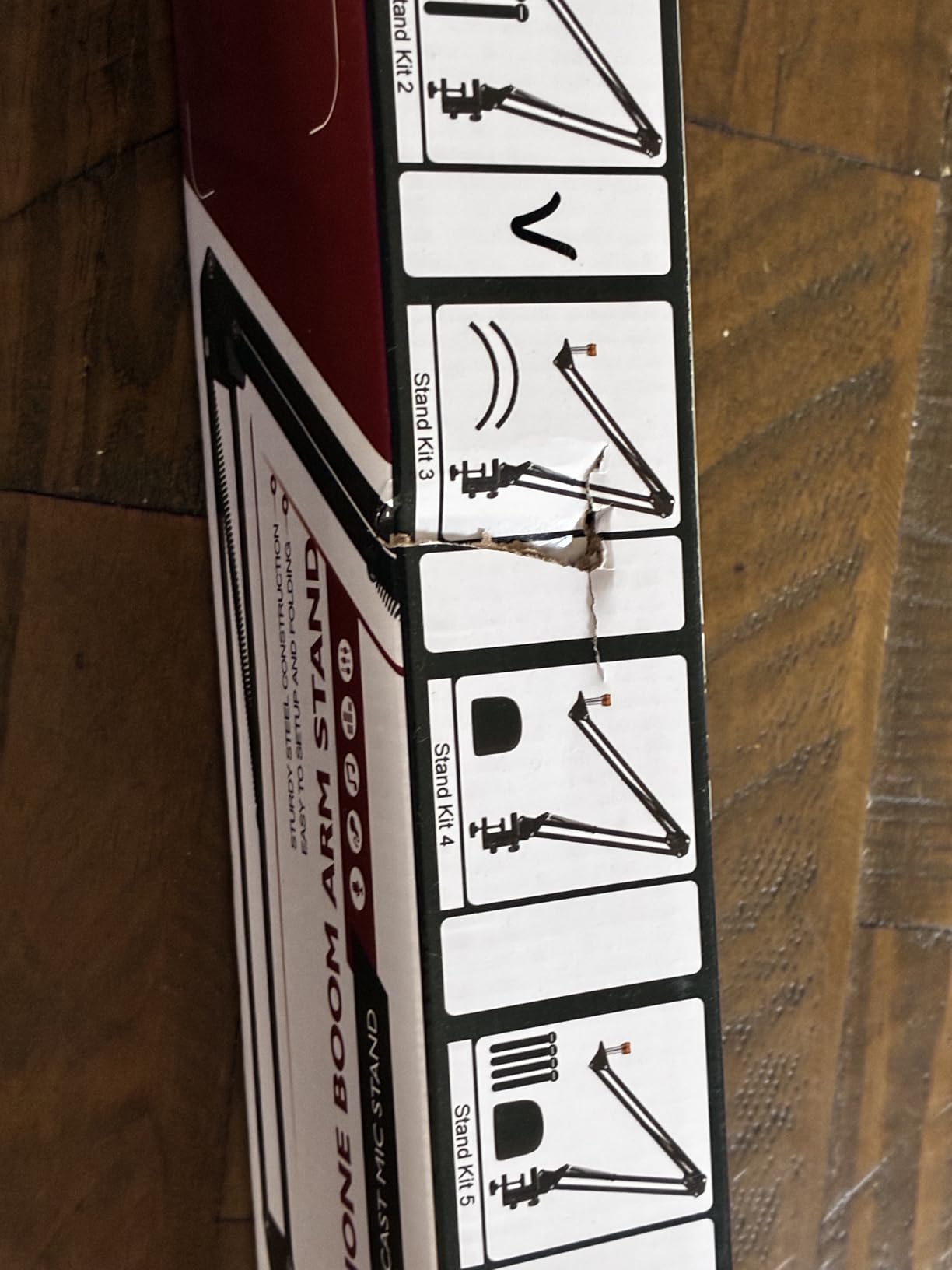 QuadCast Boom Arm, Mic Arm for Blue Yeti HyperX QuadCast SoloCast Fifine AM8 and Most Microphone, Mic Stand Desk with 3/8