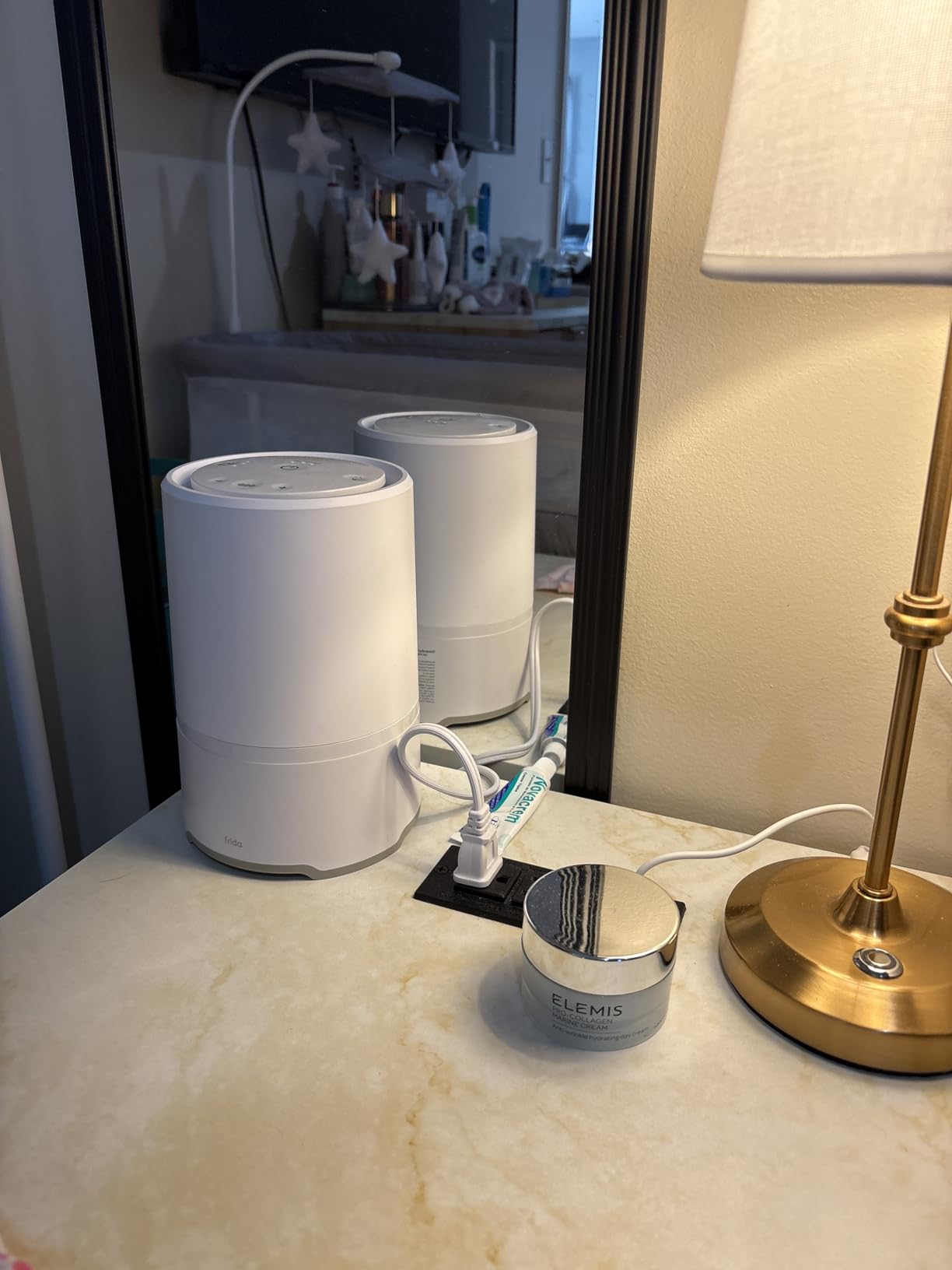 Frida Baby 3-in-1 Baby Air Purifier for Allergy Relief, Sound Machine for Sleeping + Nightlight, HEPA Filter Purifier for Bedroom with 3 Fan Speeds, Easy-Change Filter, Auto-Off Timer customer photo 1