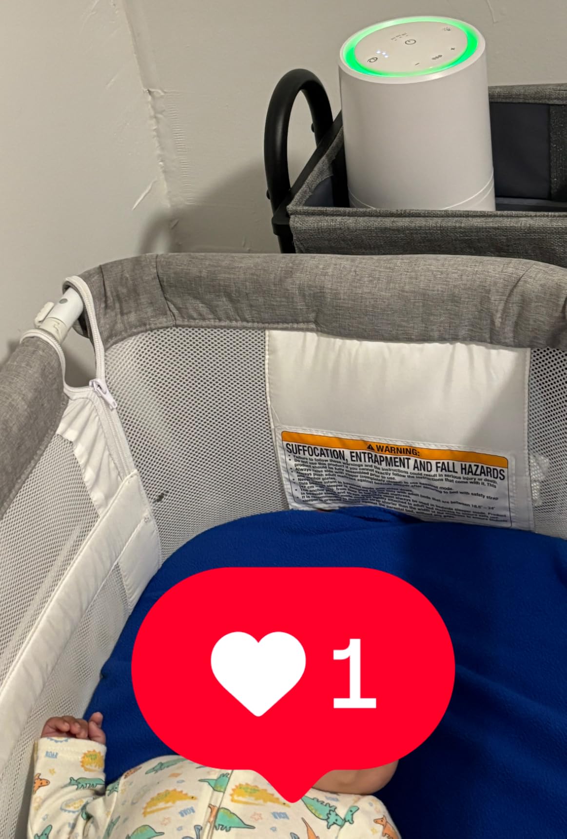 Frida Baby 3-in-1 Baby Air Purifier for Allergy Relief, Sound Machine for Sleeping + Nightlight, HEPA Filter Purifier for Bedroom with 3 Fan Speeds, Easy-Change Filter, Auto-Off Timer customer photo 2