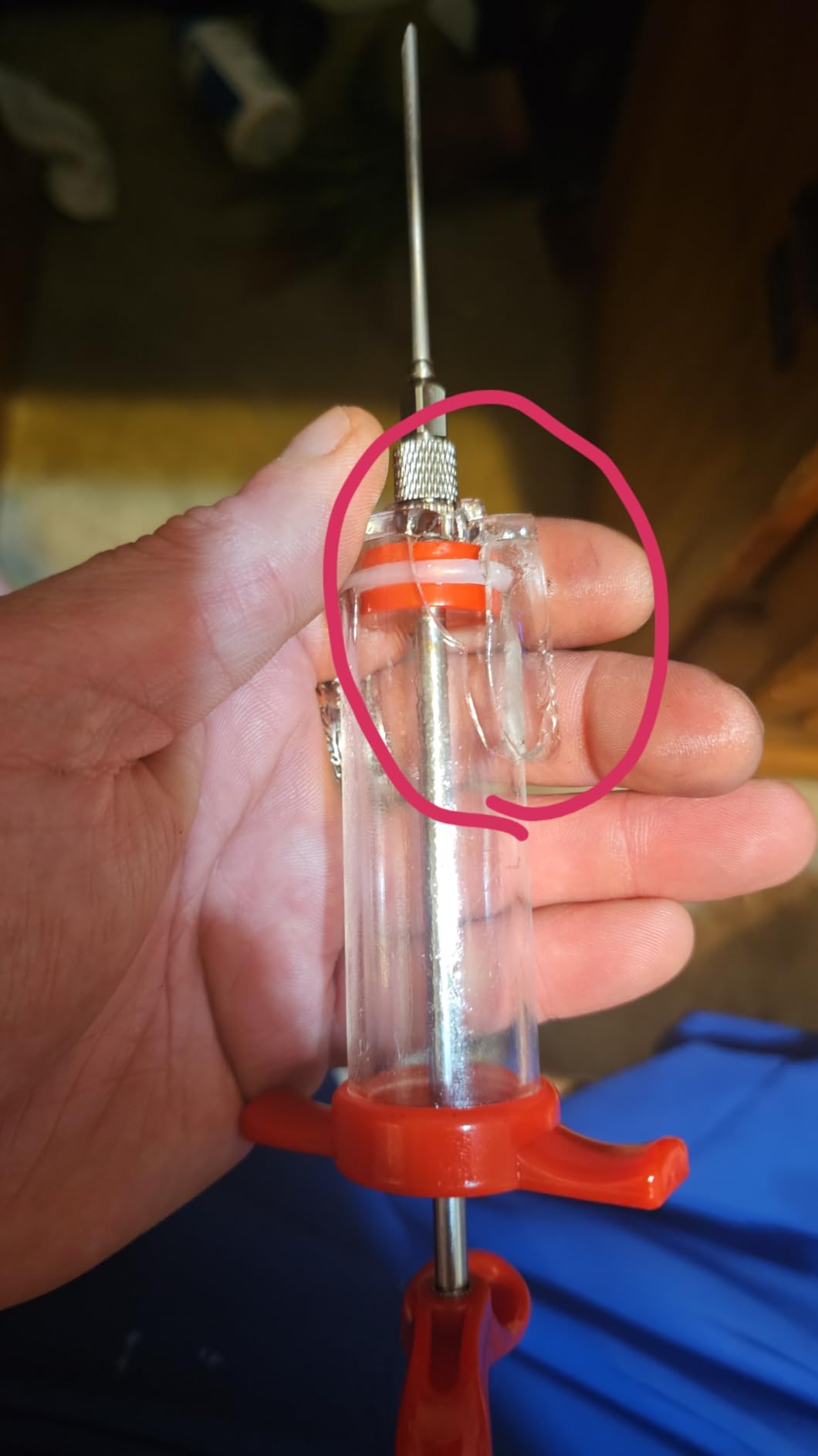 Meat Injector Syringe - 3 Marinade Injector Needles for BBQ Grill, Premium Portable Turkey Injector kit for Smoker,Marinades Injectors for Meats With 1oz Large Capacity 1 Brush Easy to Use & Clean Red customer photo 2