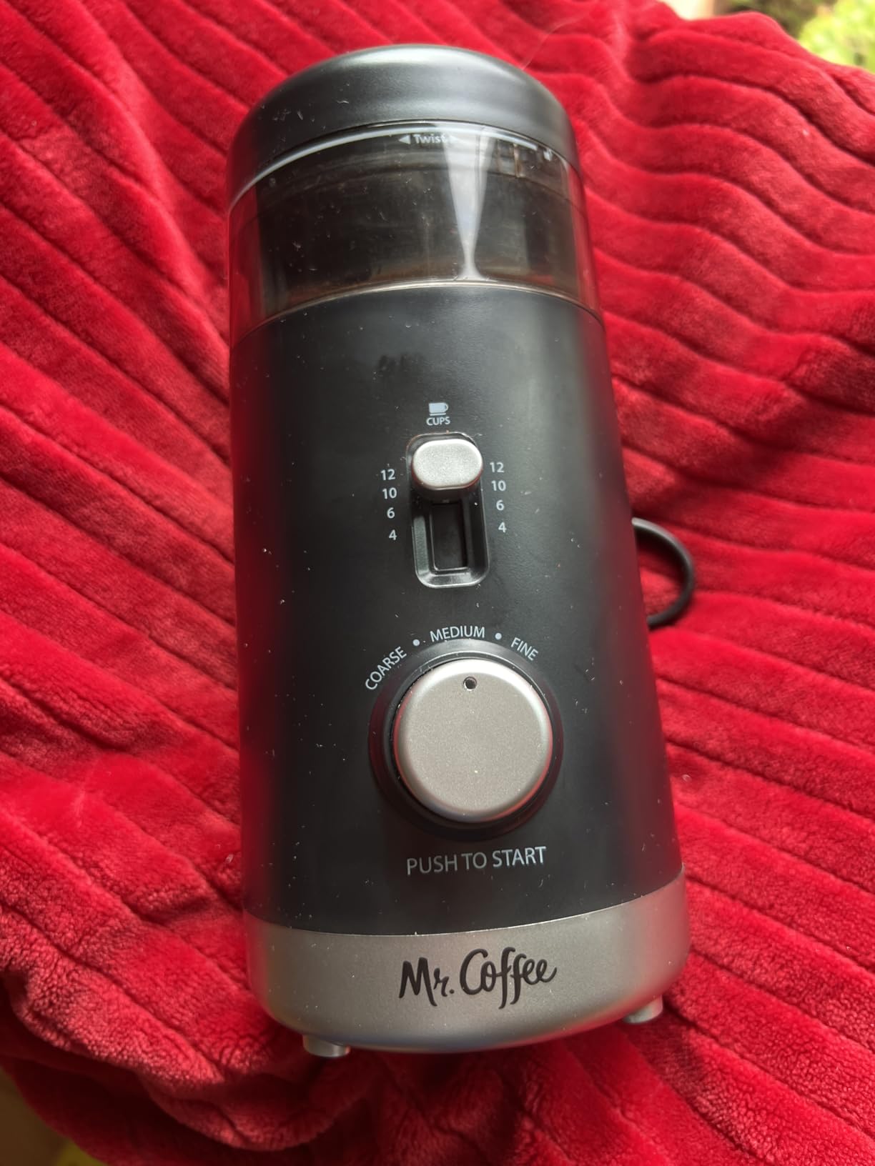 Mr. Coffee Automatic Coffee Grinder with 5 Presets, 12 Cup Capacity, Black - Ideal for Home Use and Espresso Lovers customer photo 1