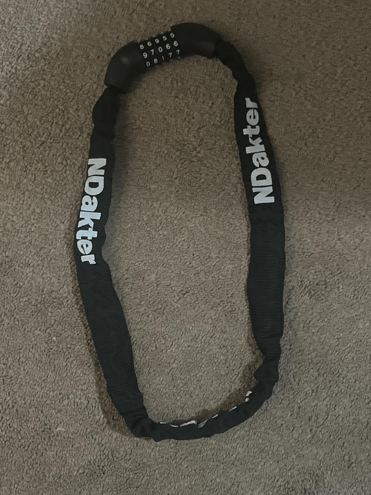 NDakter Bike Lock, 5 Digit Combination Heavy Duty Anti Theft Bicycle Chain Lock, 2.62/3.2/4.27/5/6Ft Long, High Security Resettable, Suitable for Bike, Scooter, Door, Gate, Fence-4/6mm Thick customer photo 1