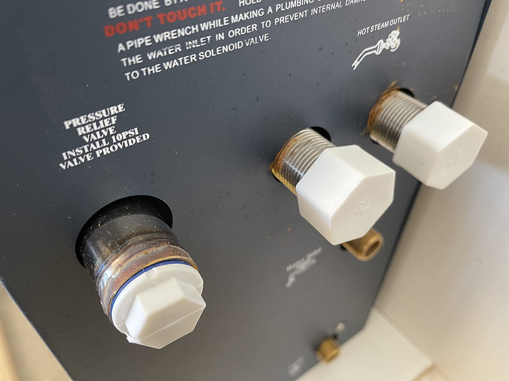 SteamSpa 12kW Steam Sauna Generator Premium Bundle 240V Steam Generator with Touch Pad Control, Steamheads, Pressure Relief Valve, Built-in Auto Drain and Plumber Quick Install Kit SS-PRT1200CH-A customer photo 1