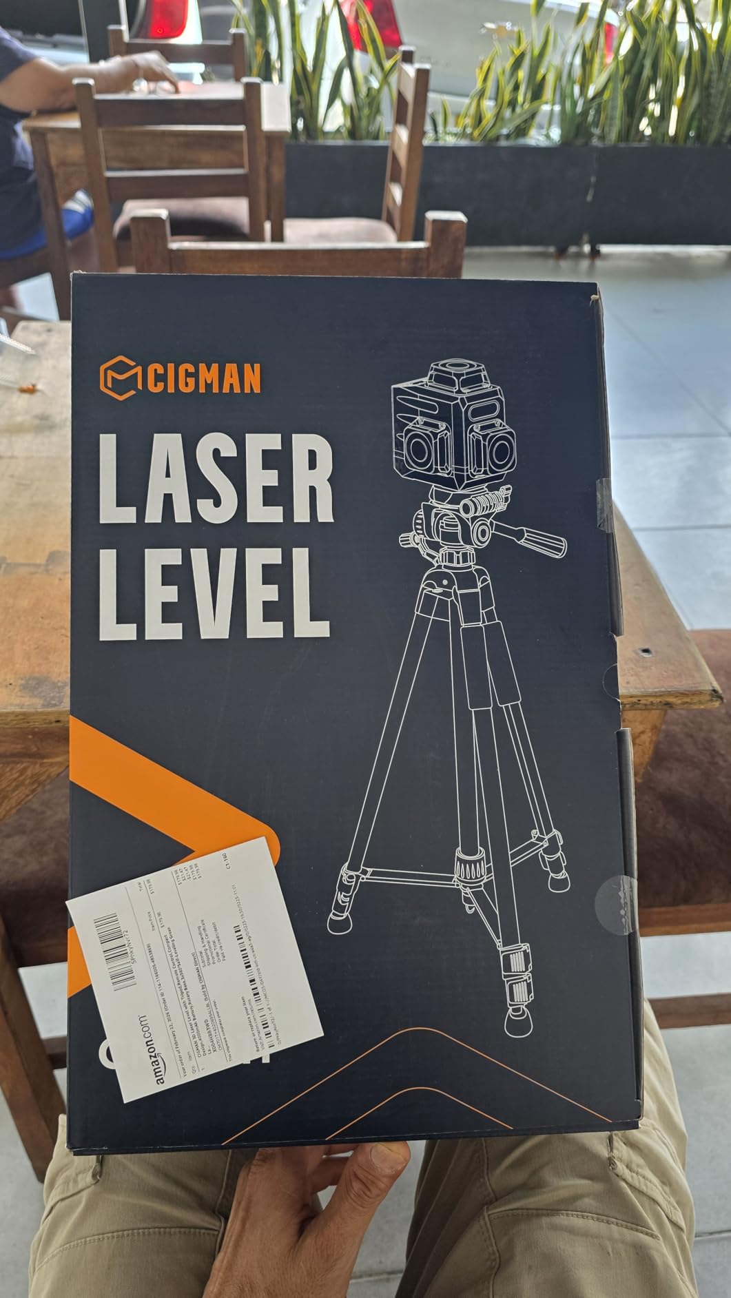 CIGMAN Laser Level Self Leveling 3x360° 3D Green Cross Line for Construction and Picture Hanging, Rechargeable battery, Remote Controller, Magnetic Rotating Stand Included customer photo 1