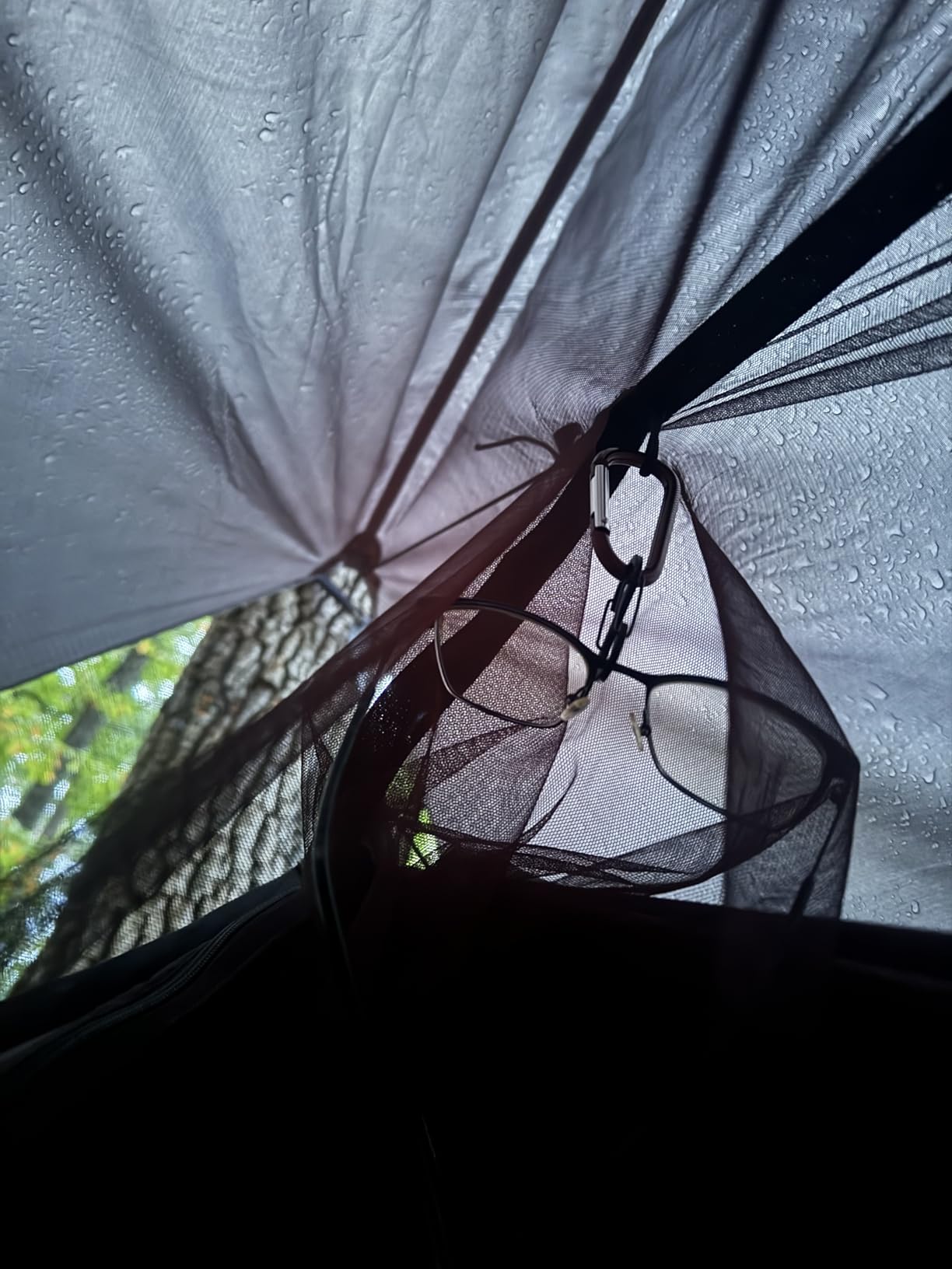 Sunyear Hammock Camping with Rain Fly Tarp and Net, Portable Camping Hammock Double Tree Hammock Outdoor Indoor Backpacking Travel & Survival, 2 Tree Straps,100% Waterproof customer photo 1