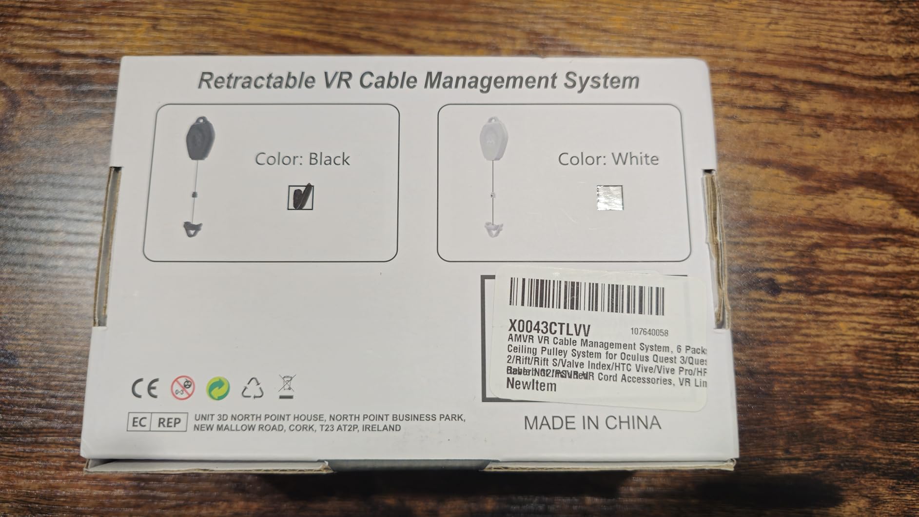 AMVR VR Cable Management System, 6 Packs Ceiling Pulley System Compatible with Meta Quest 3S/3/2/Valve Index/Rift S/PSVR/HTC VR Cord Accessories(VR Link Cable Not Included) customer photo 2