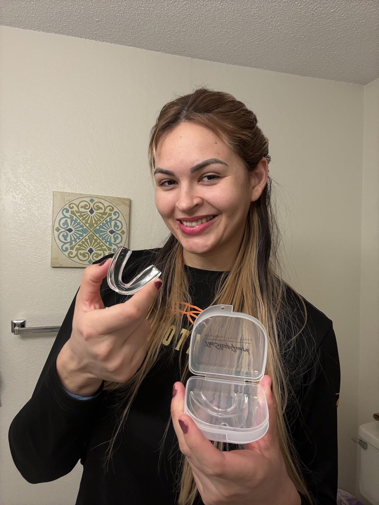 TheSleepGuard Mouth Guard for Clenching Teeth at Night [Pack of 4, Small & Large Sizes] - Custom Night Guards for Teeth Grinding customer photo 1