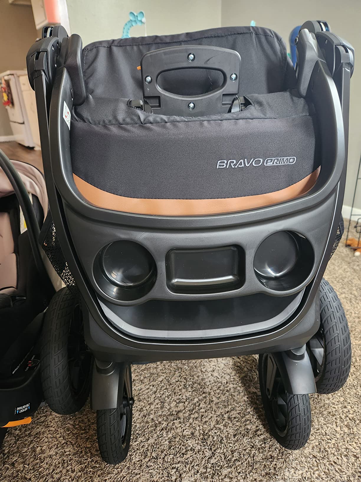 Chicco Bravo Primo 3-in-1 Trio Travel System, Bravo Primo Quick-Fold Stroller with KeyFit 35 Zip Infant Car Seat and Base, Springhill/Black customer photo 1