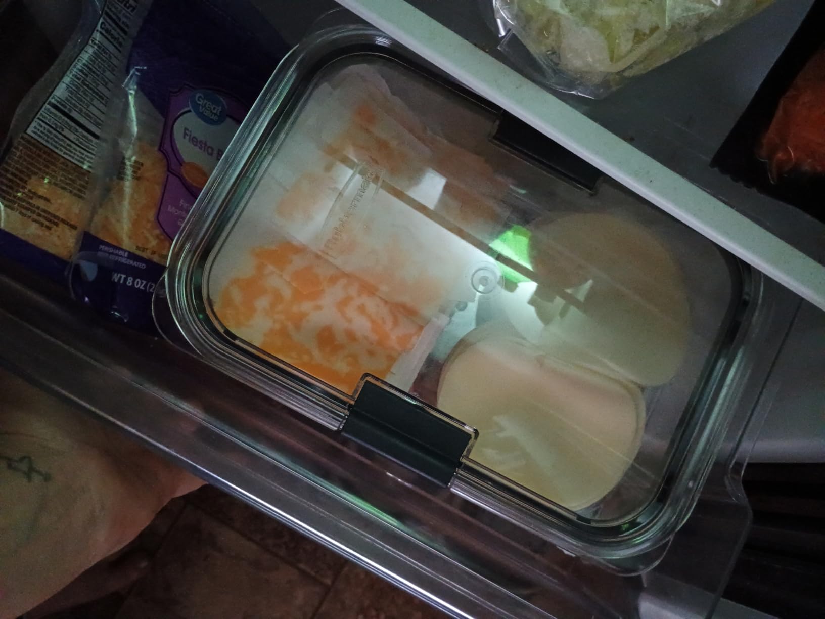 Rubbermaid Brilliance Meal Prep Containers, 2-Compartment Food Storage Containers, 2.85 Cup, 5-Pack, BPA-Free, Clear/Grey customer photo 1