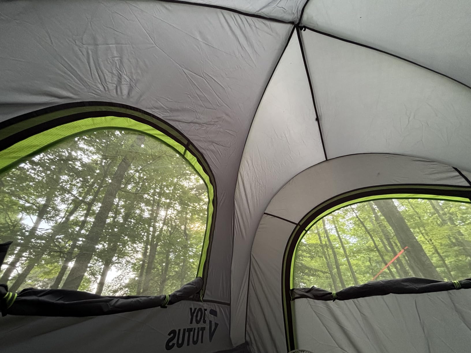 JOYTUTUS Pickup Truck Tent 2.0, Waterproof PU2000mm Double Layer for 2 Person, Portable Truck Bed Tent with Rainfly, 5.5'-5.8' Camping Preferred - Green customer photo 2