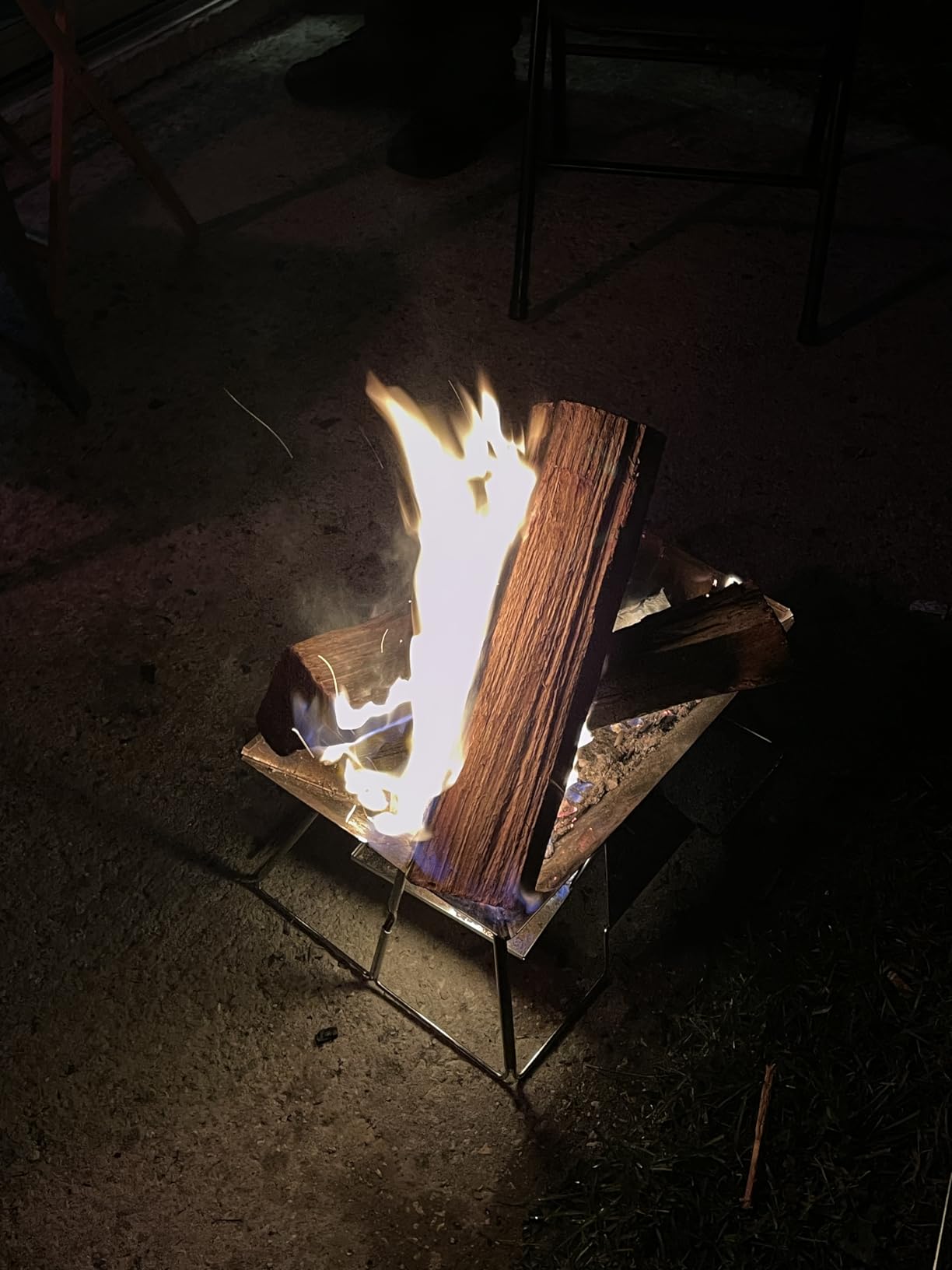 CAMPINGMOON Portable Campfire BBQ Grill 14 Inch Stainless Steel Folding Fire Pit Wood Burning Adjustable Height Outdoor Cooking RV Camping Carry Bag MT-2 customer photo 1