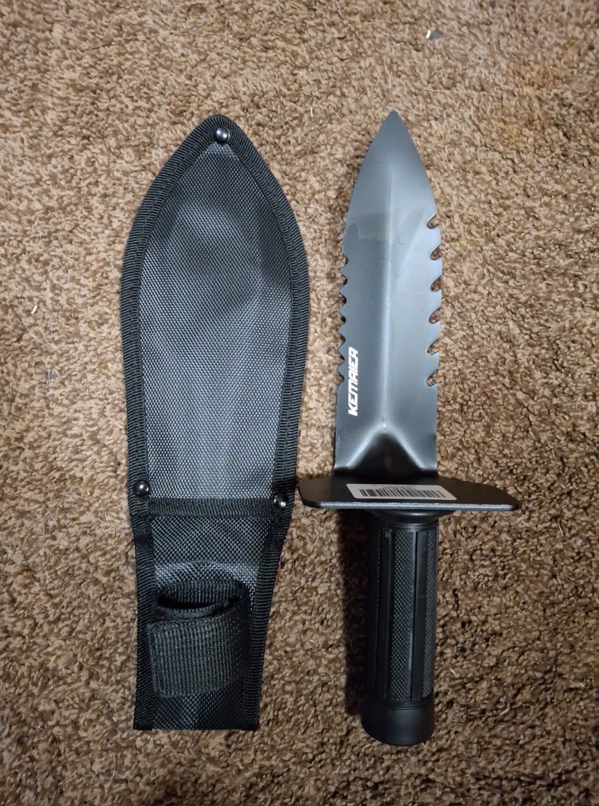 Metal Detector Shovel, Kemaier Heavy Duty Double Serrated Edge Digger, Metal Detecting Digging Tool with Sheath for Belt Mount, Gardening Accessories for Metal Detection Digging Loosening Planting customer photo 2