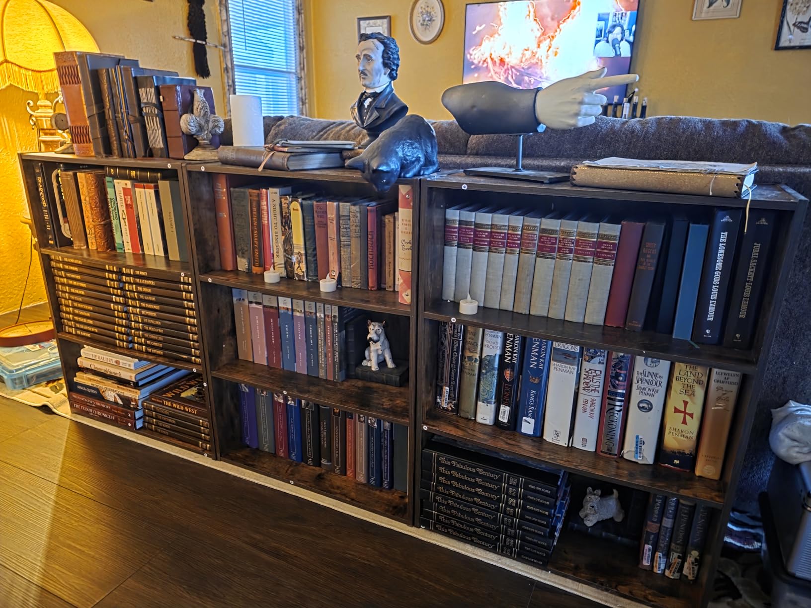 Furinno PASIR Book Shelf, 3-Tier Bookshelf, Storage Shelves Bookcase, 9.7 x 23.7 x 31.5, for Living Room, Bedroom, Home Office, Plain White customer photo 2