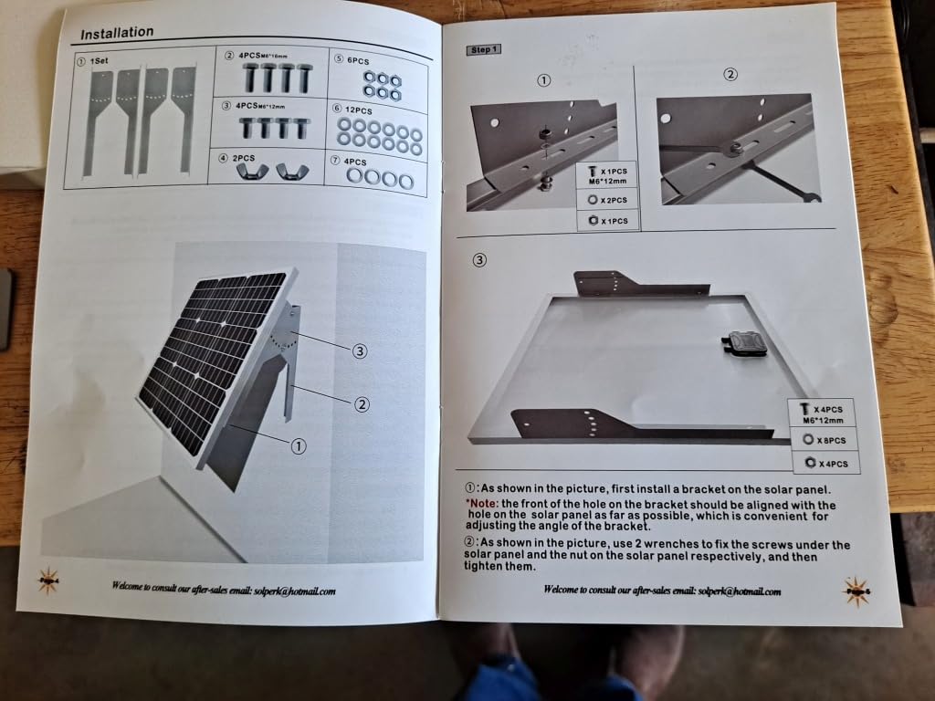 SOLPERK 50W/12V Solar Panel Kit, Solar Battery Trickle Charger Maintainer + Waterproof Controller + Adjustable Mount Bracket for Automotive Motorcycle Boat Marine RV Camping Roof customer photo 2