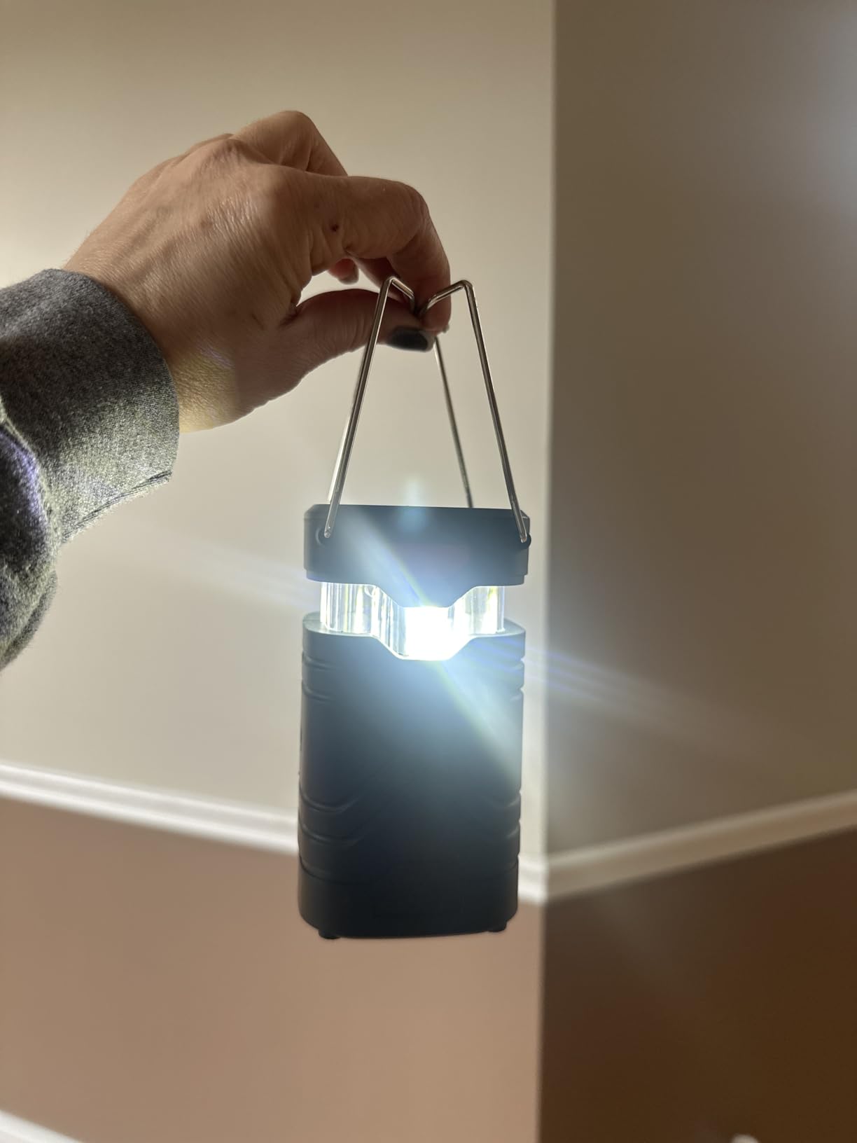 LETMY 4 Pack Camping Lantern, Rechargeable LED Lanterns, Solar Lantern Battery Powered Hurricane Lanterns Flashlight with 3 Powered Ways & USB Cable for Emergency, Power Outage, Hurricane Supplies customer photo 2