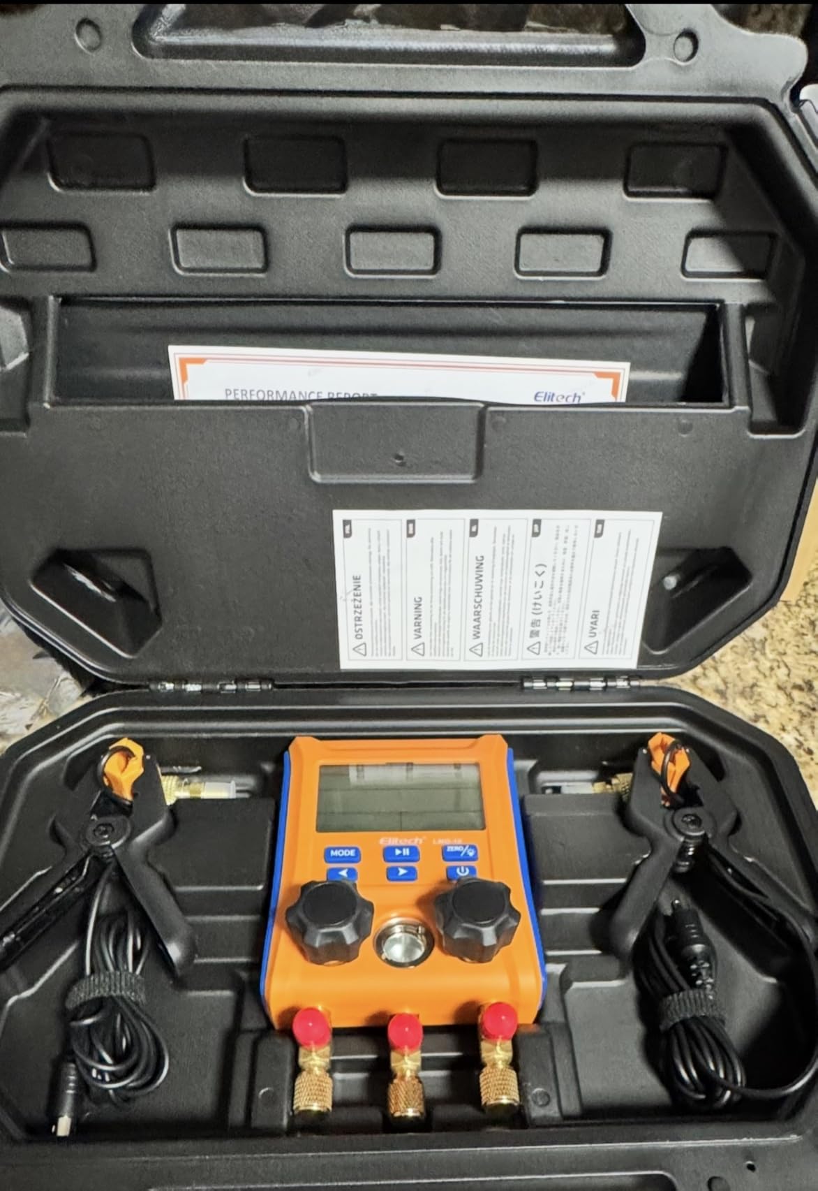 Elitech Digital Manifold Gauge 2-Way Valve with Thermometer Clamps for HVAC Systems, LMG-10 customer photo 1