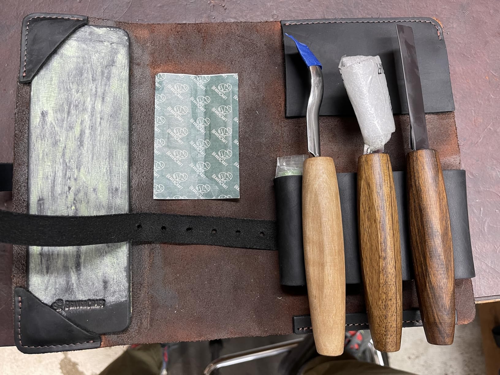 BeaverCraft Wood Spoon Carving Tools Kit S14x Deluxe - Whittling Tools Set Includes Sloyd Wood Carving Knife, Hook Knife, Gouge, Leather Roll-Up Case & Leather strop with Polishing Compound customer photo 1