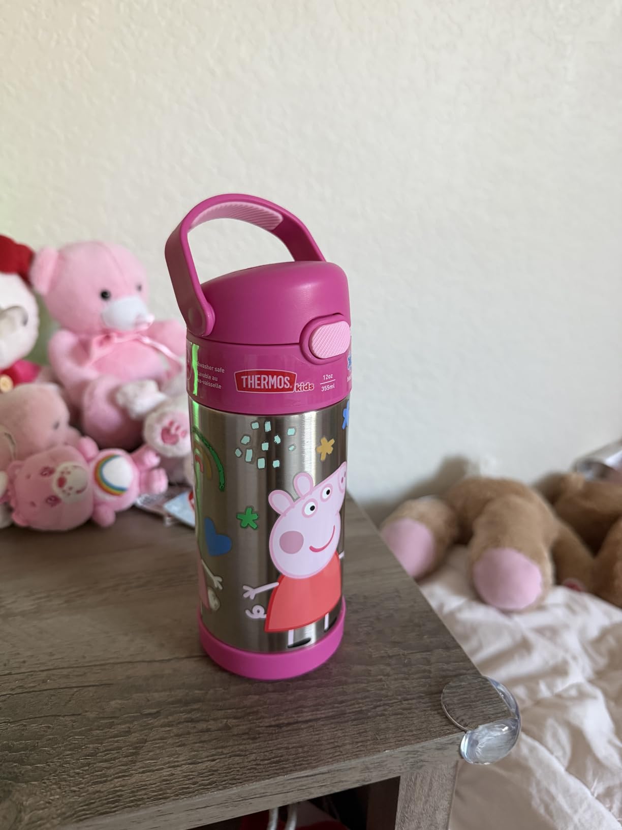 THERMOS FUNTAINER Water Bottle with Straw - 12 Ounce - Kids Stainless Steel Vacuum Insulated Water Bottle with Lid, Spider-Man customer photo 1