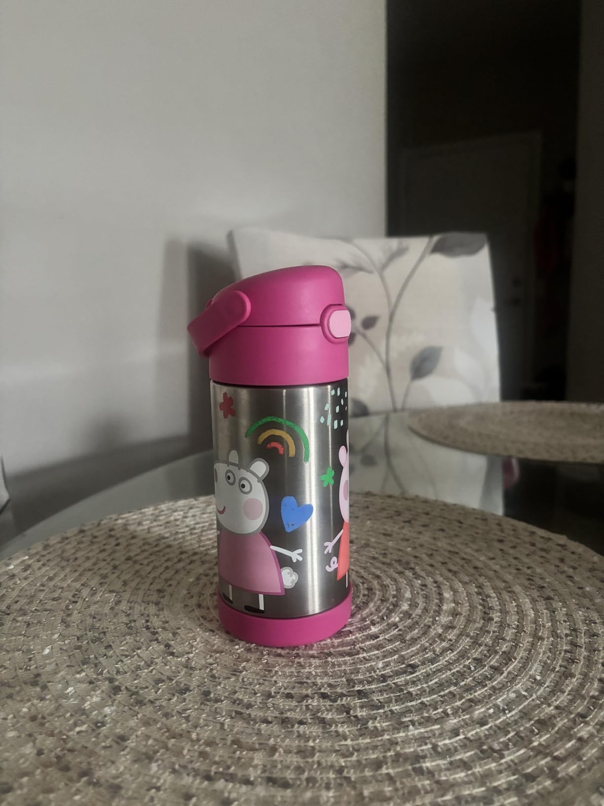 THERMOS FUNTAINER Water Bottle with Straw - 12 Ounce - Kids Stainless Steel Vacuum Insulated Water Bottle with Lid, Spider-Man customer photo 2