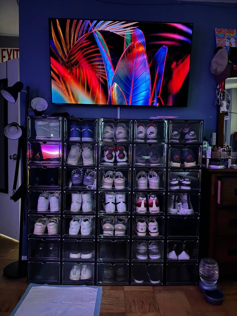 Attelite Shoe Box Organizer,Set of 6,Stackable Plastic Shoe Box with Clear Door, Shoe Storage Box Containers,For Display Sneakers,Easy Assembly,Fit up to US Size 12(13.4