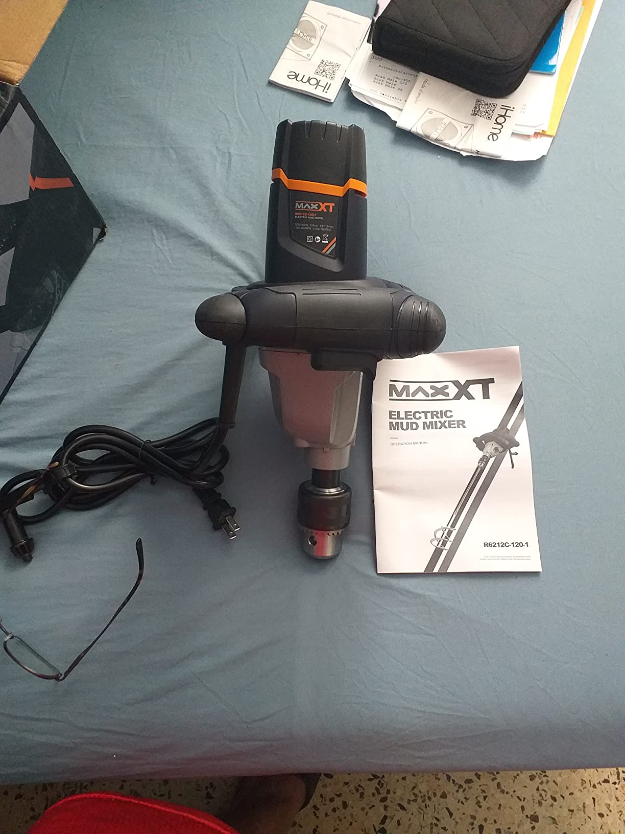 MAXXT Mixer 13A Single Paddle Concrete Mortar Mixer, 5/8