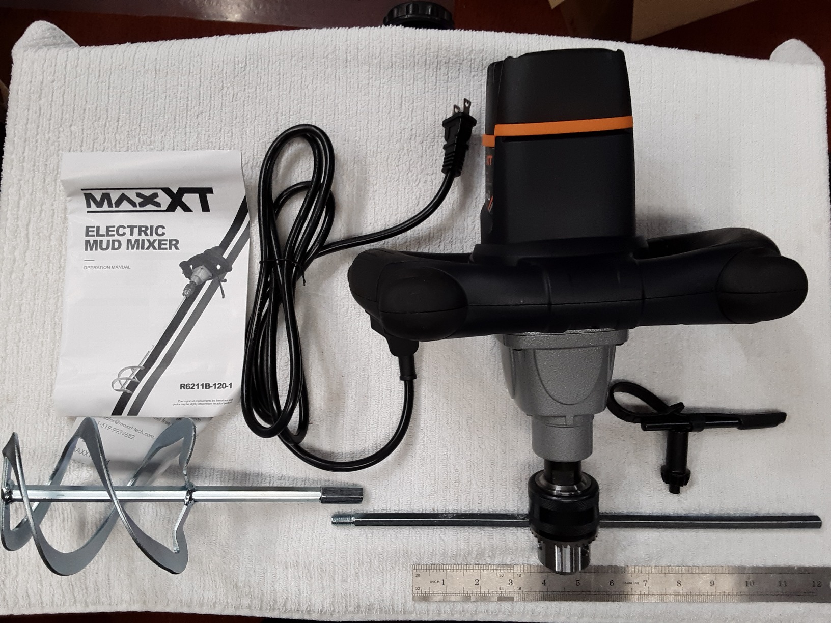 MAXXT Mixer 13A Single Paddle Concrete Mortar Mixer, 5/8